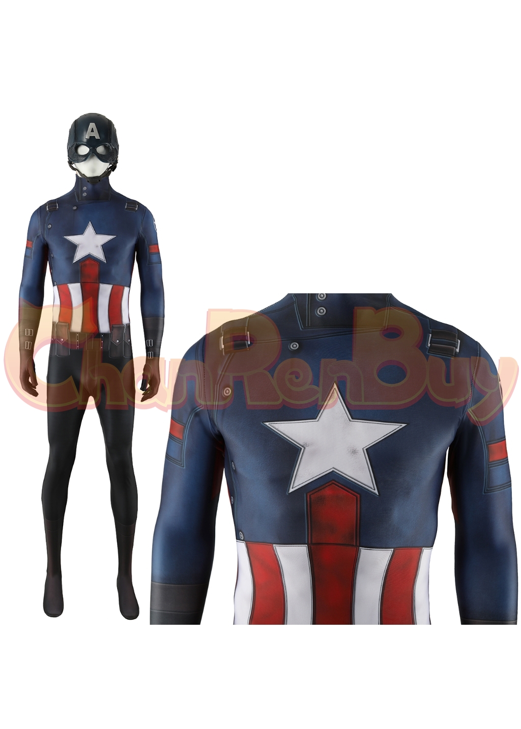 Captain America Costume Steven Rogers Rise of Hydra Bodysuit Cosplay for Adult Kids