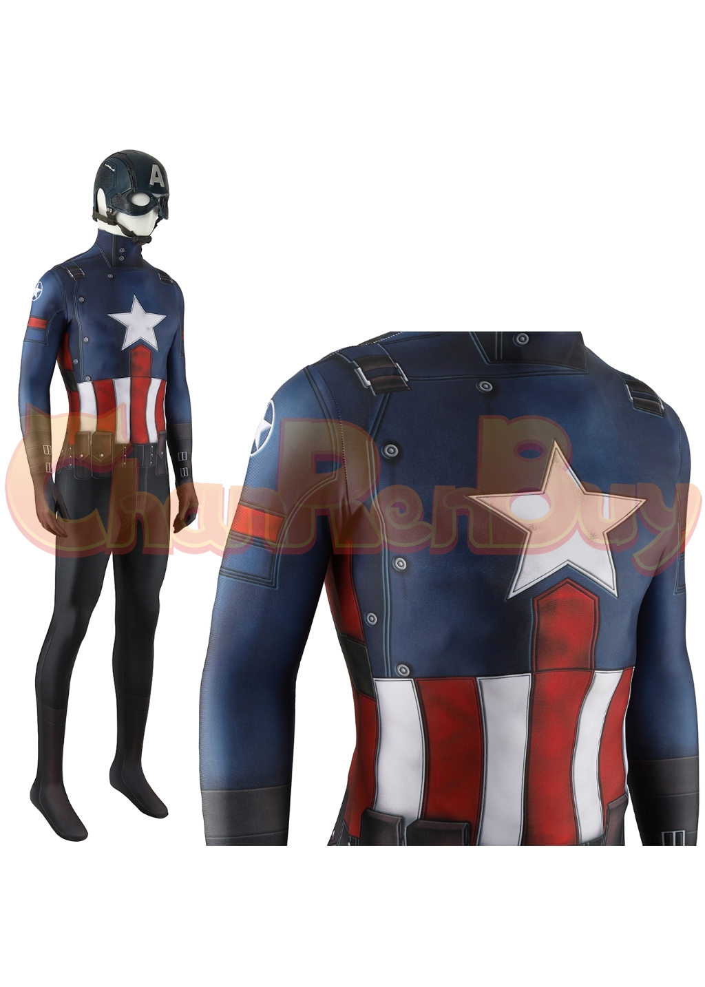Captain America Costume Steven Rogers Rise of Hydra Bodysuit Cosplay for Adult Kids