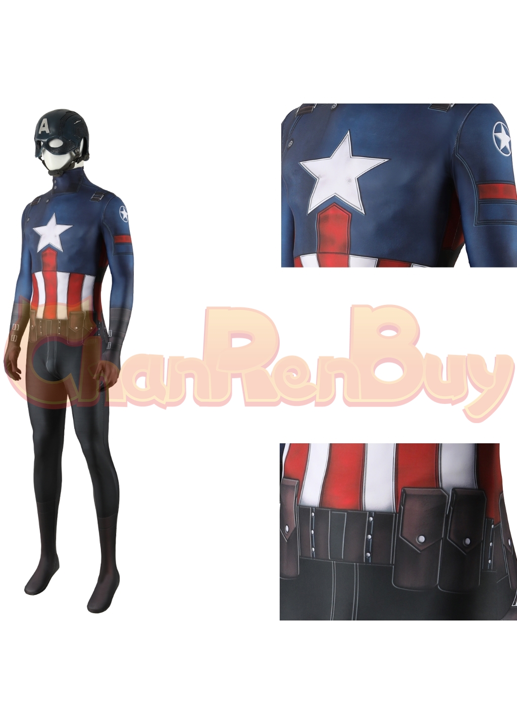 Captain America Costume Steven Rogers Rise of Hydra Bodysuit Cosplay for Adult Kids