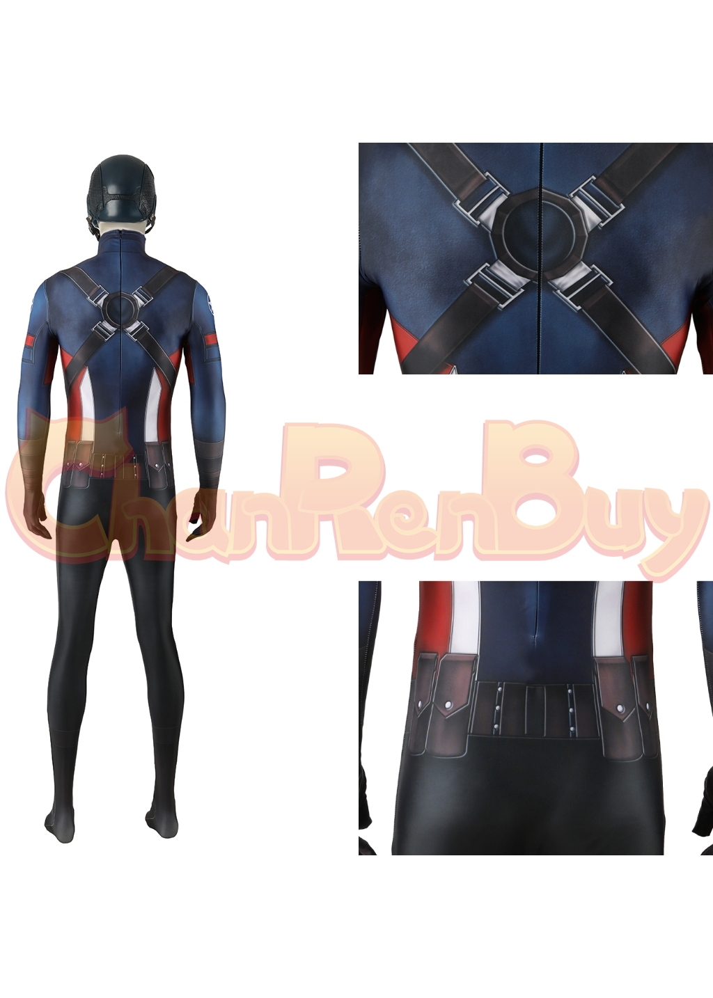 Captain America Costume Steven Rogers Rise of Hydra Bodysuit Cosplay for Adult Kids