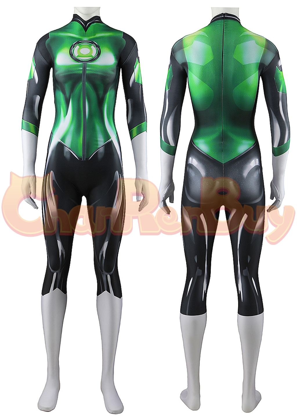 Jessica Cruz Costume Bodysuit Green Lantern Cosplay for Adult Kids