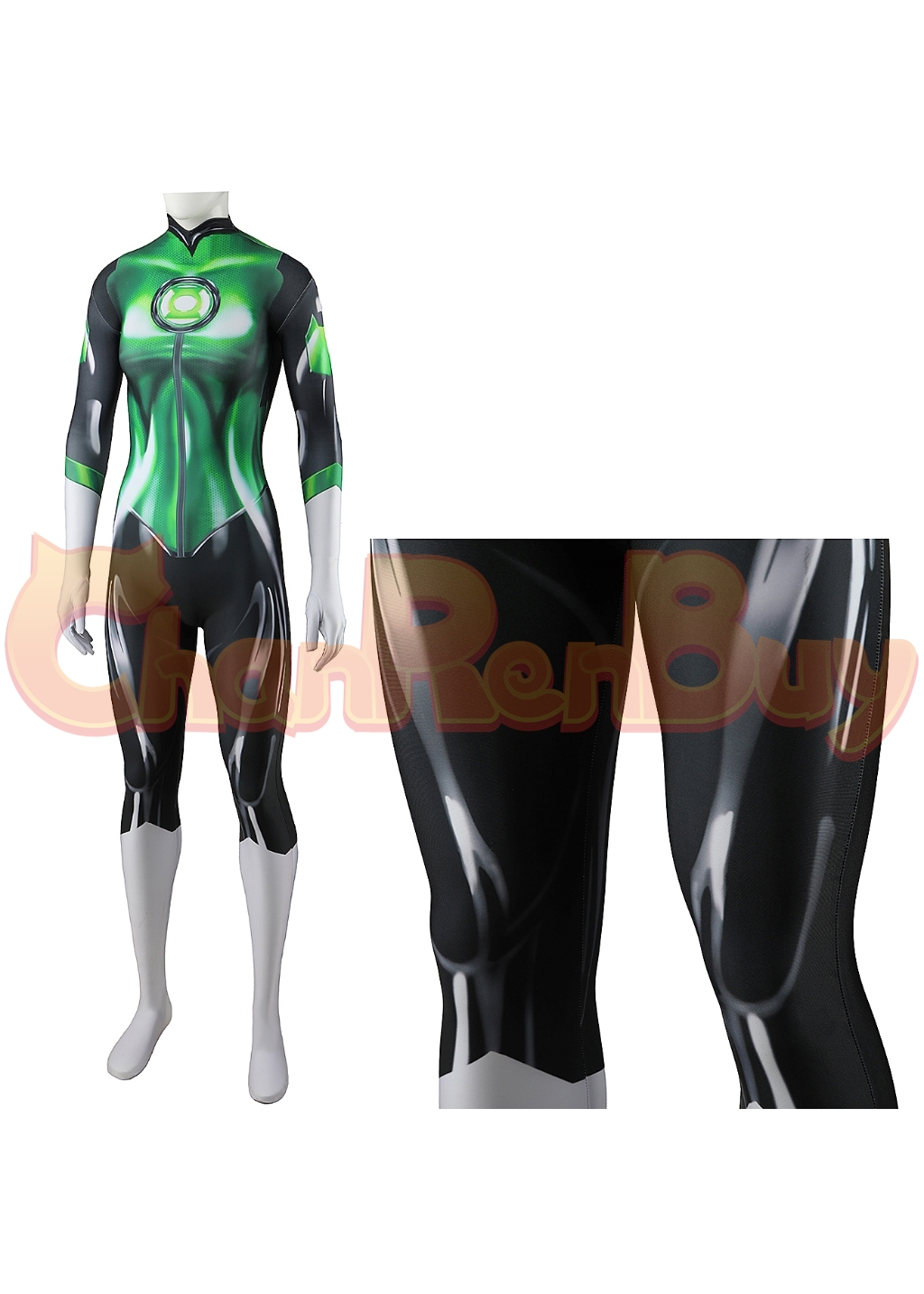 Jessica Cruz Costume Bodysuit Green Lantern Cosplay for Adult Kids