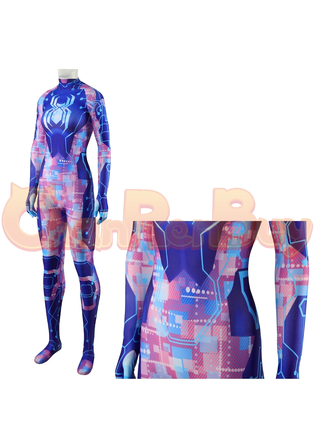 Spider-Byte Costume Bodysuit Spider-Man: Across the Spider-Verse Cosplay for Adult Kids
