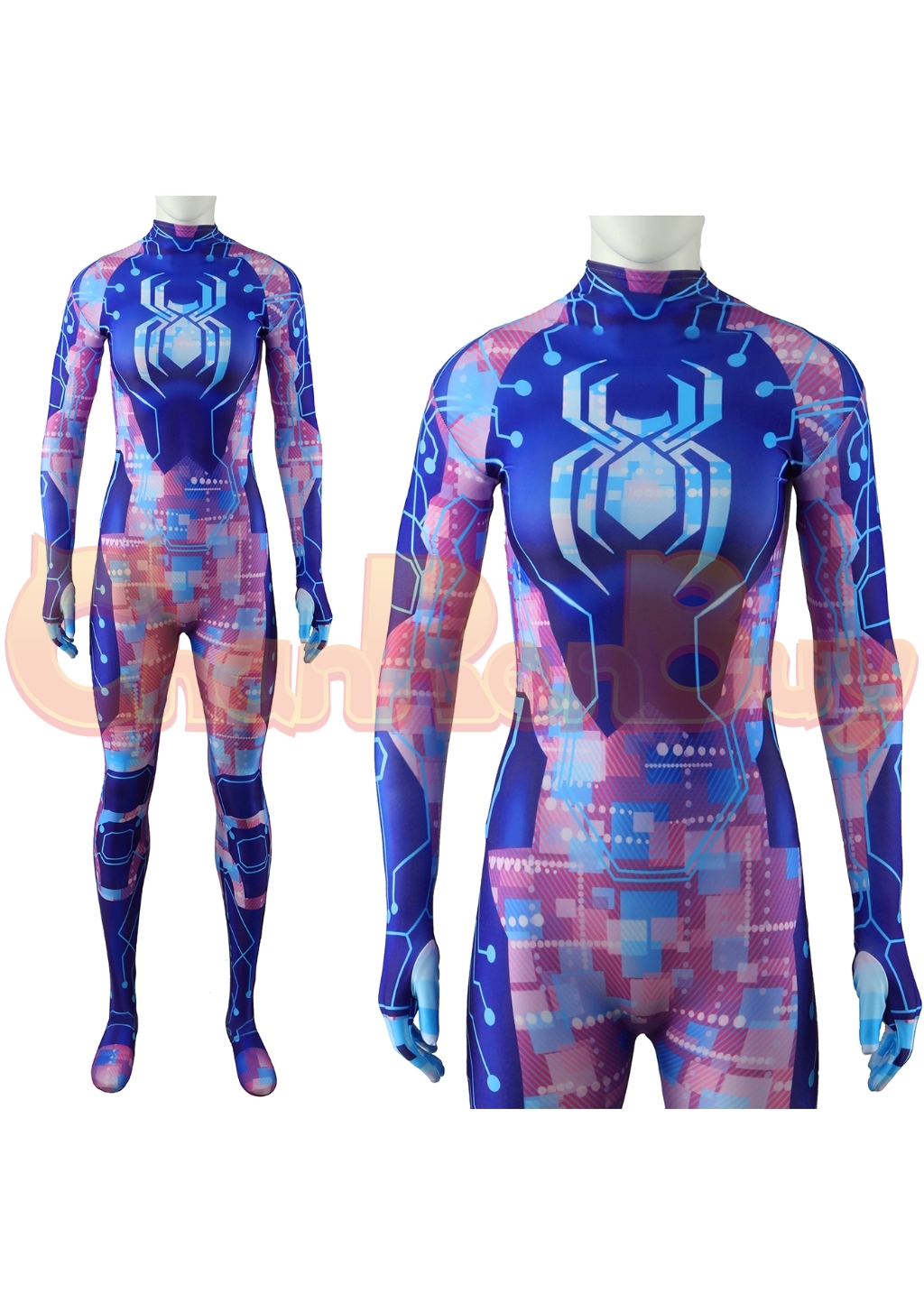 Spider-Byte Costume Bodysuit Spider-Man: Across the Spider-Verse Cosplay for Adult Kids