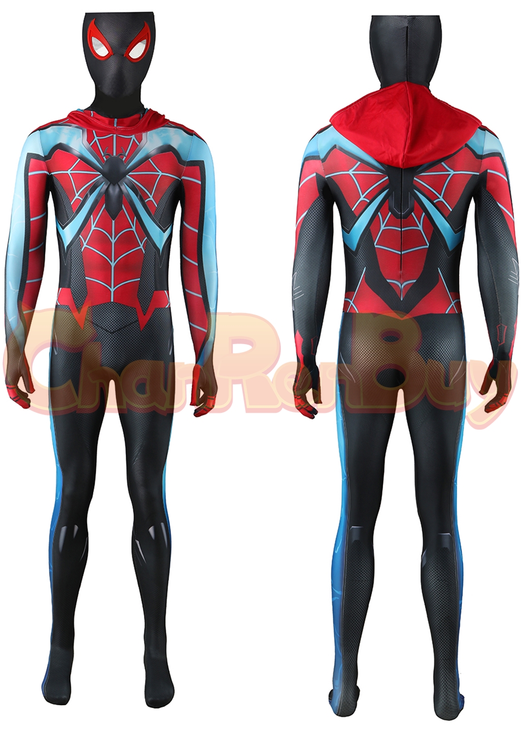 Miles Morales Costume Bodysuit Marvel's Spider-Man 2 Cosplay for Adult Kids Blue Ver