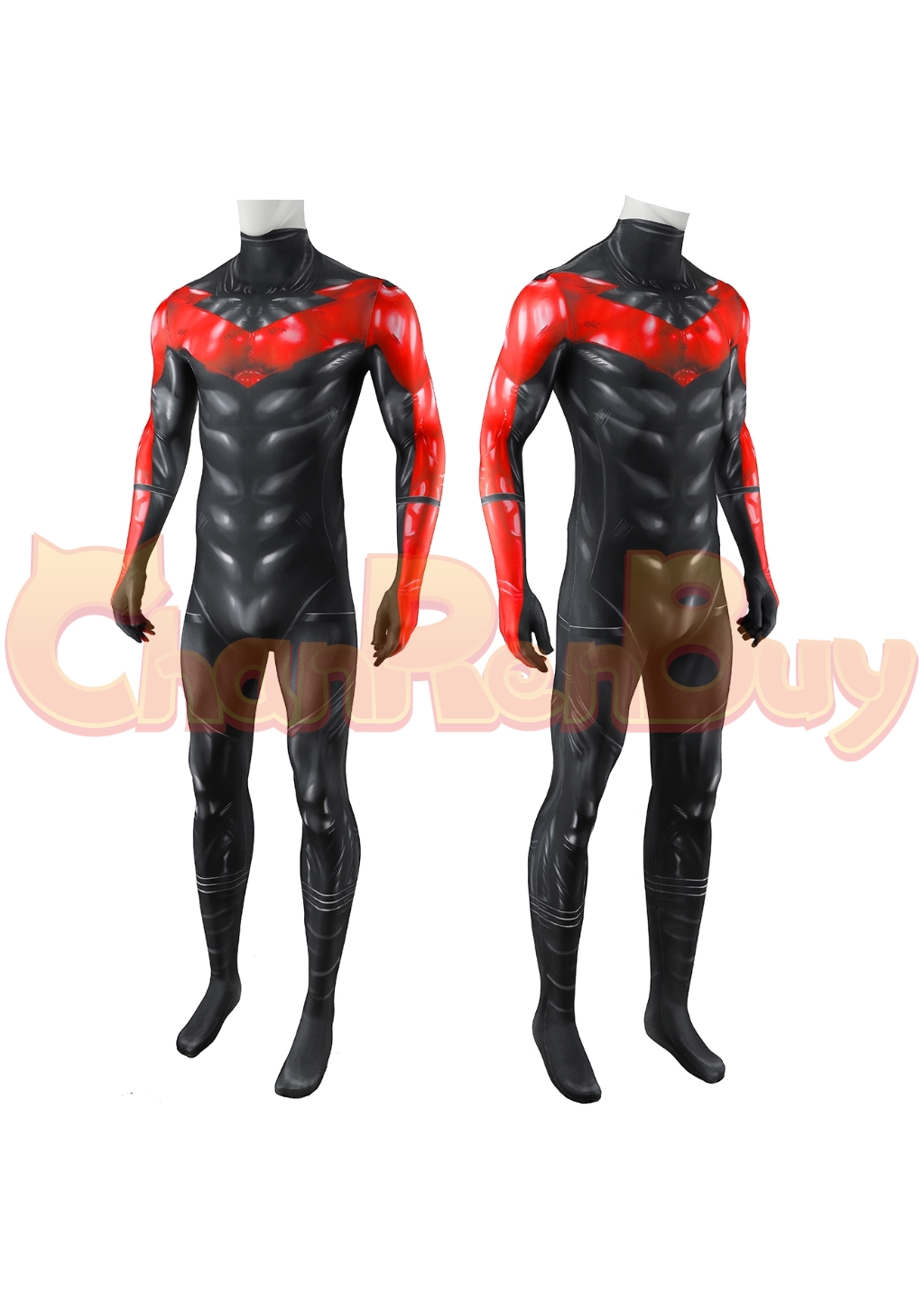 Nightwing Costume Bodysuit Bat Style Superhero Hush Cosplay for Adult Kids