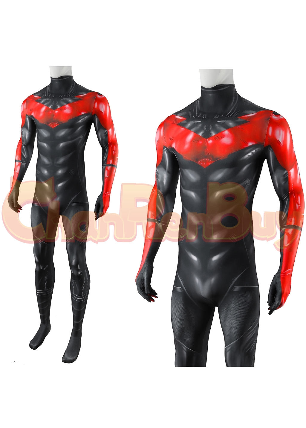 Nightwing Costume Bodysuit Bat Style Superhero Hush Cosplay for Adult Kids