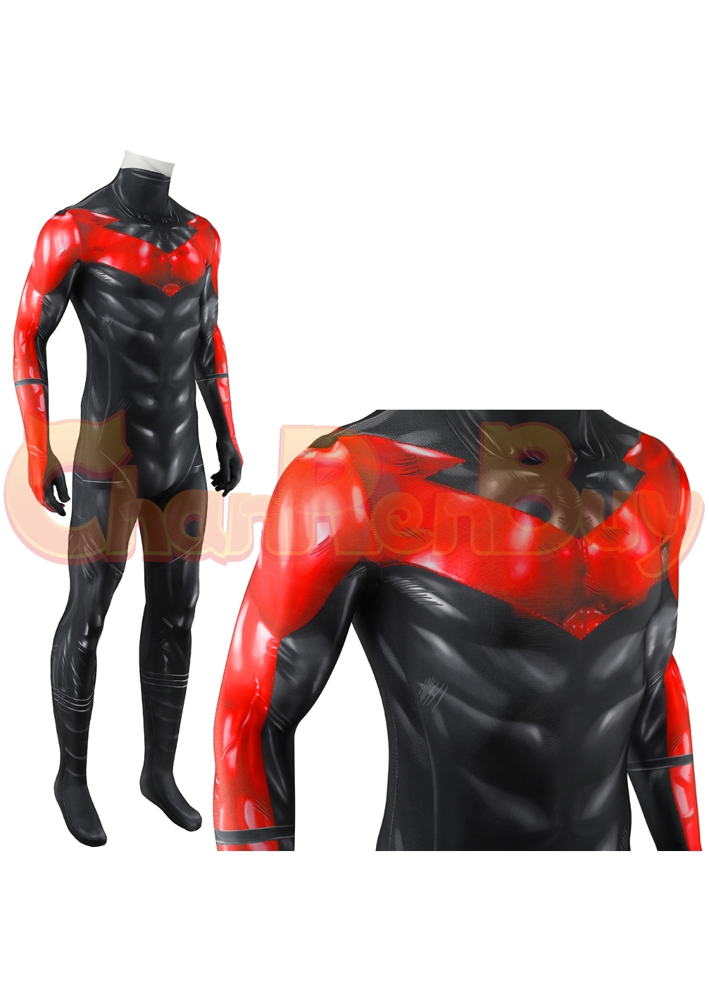 Nightwing Costume Bodysuit Bat Style Superhero Hush Cosplay for Adult Kids