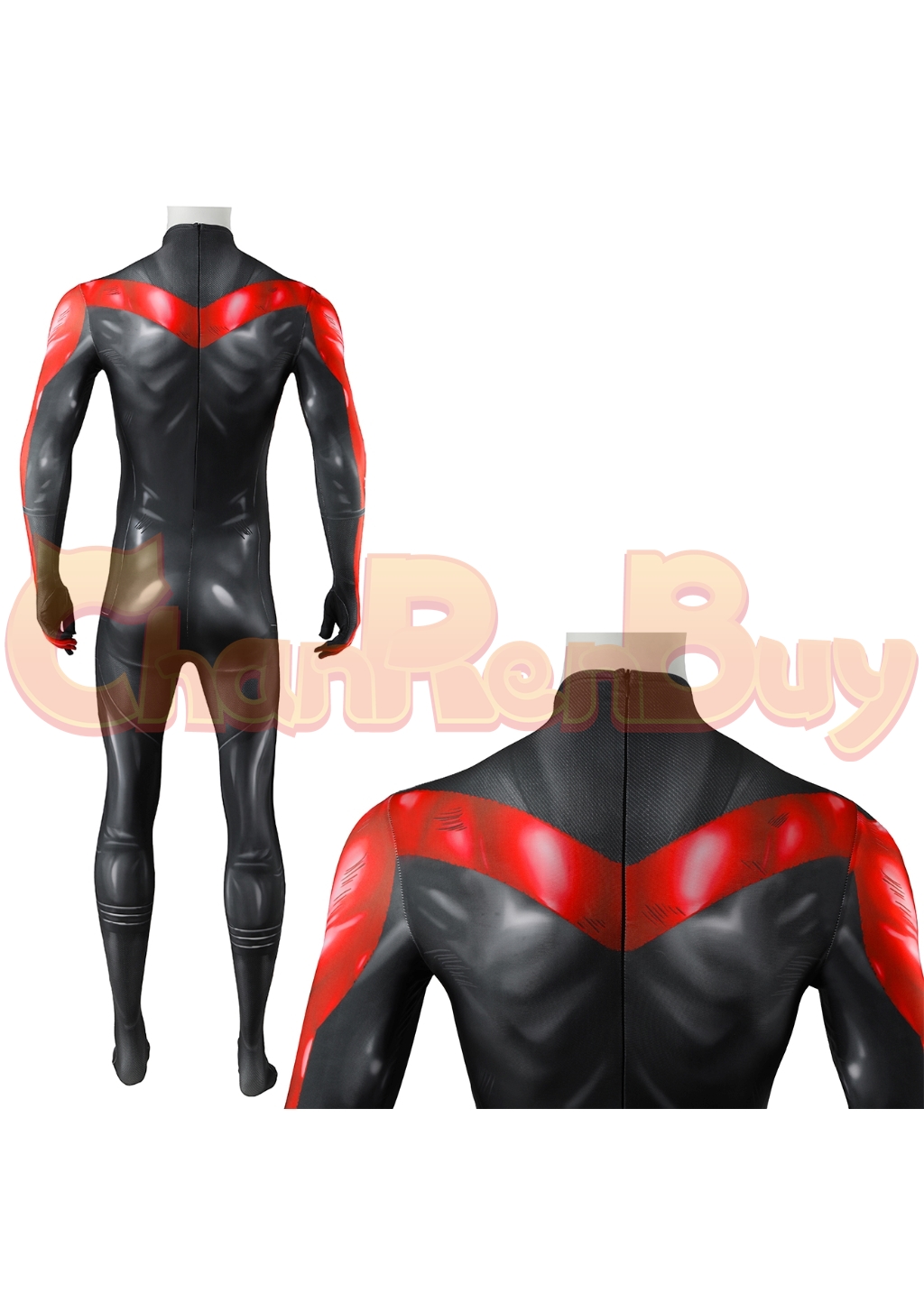 Nightwing Costume Bodysuit Bat Style Superhero Hush Cosplay for Adult Kids