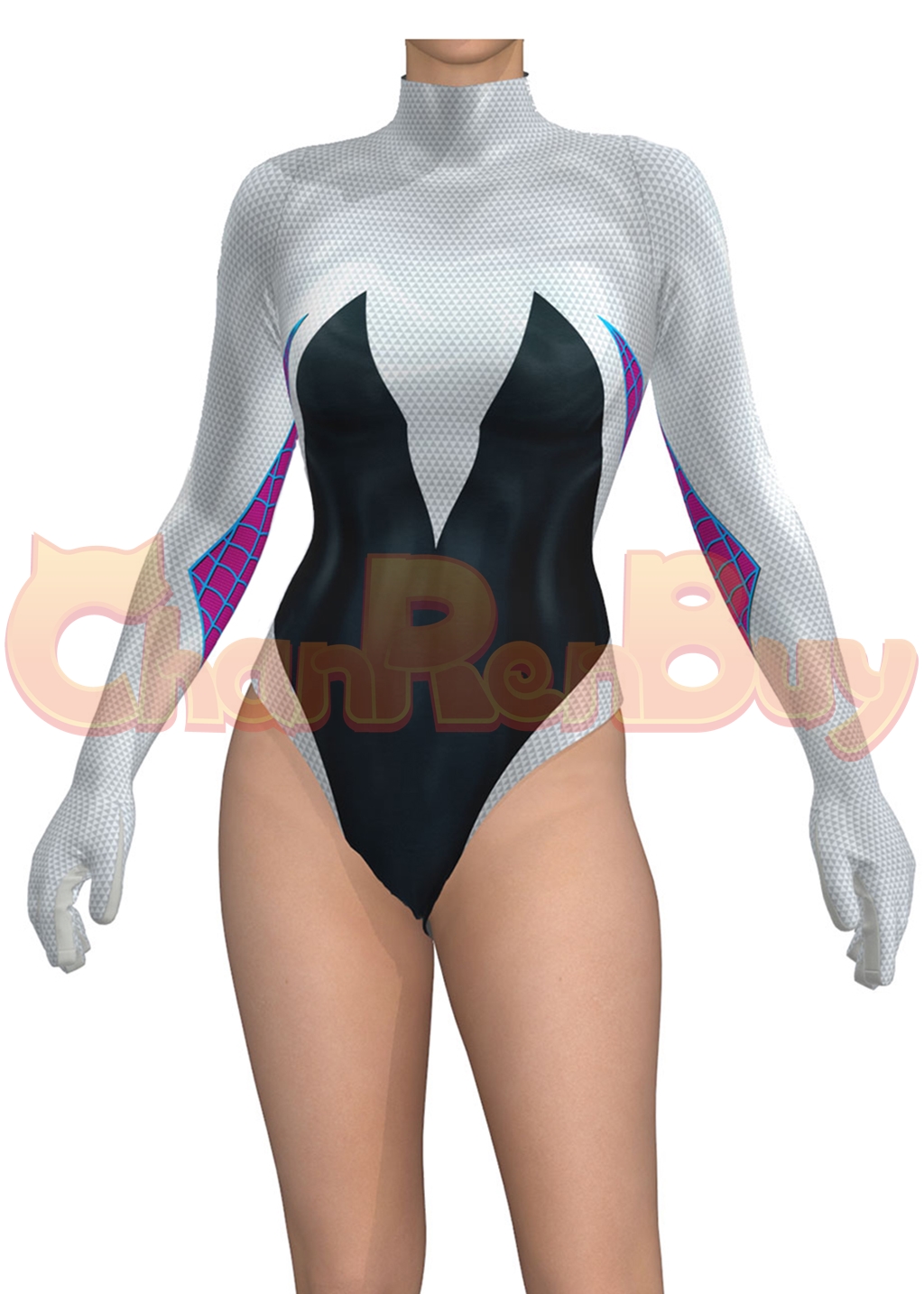 Gwen Stacy Costume Bodysuit Venom Spider Man Swimsuit Cosplay for Adult Kids