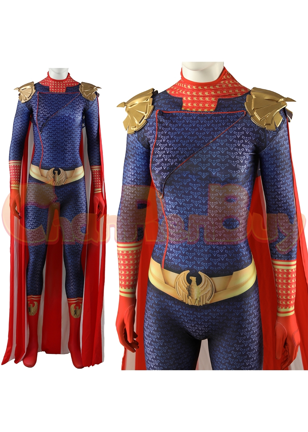 Homelander Costume Bodysuit The Boys Cosplay for Adult Kids Women Ver