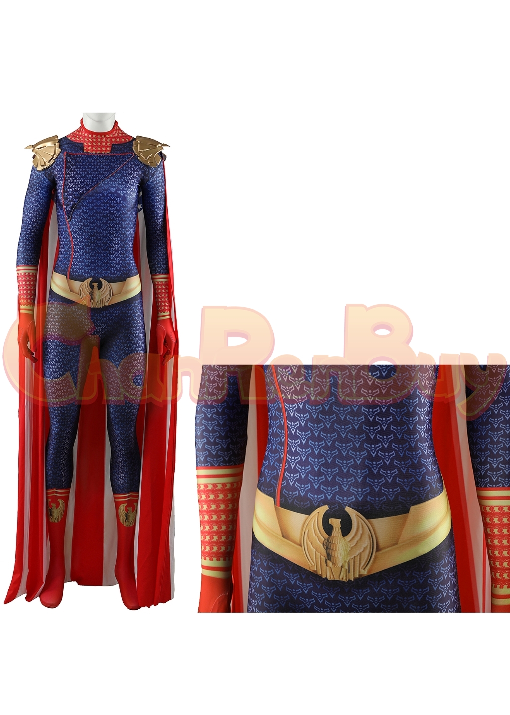 Homelander Costume Bodysuit The Boys Cosplay for Adult Kids Women Ver
