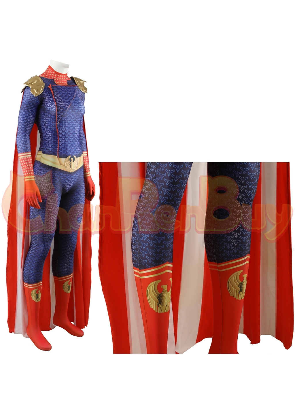 Homelander Costume Bodysuit The Boys Cosplay for Adult Kids Women Ver