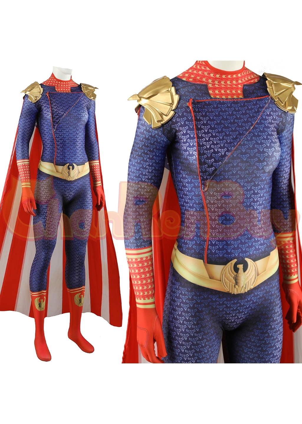 Homelander Costume Bodysuit The Boys Cosplay for Adult Kids Women Ver