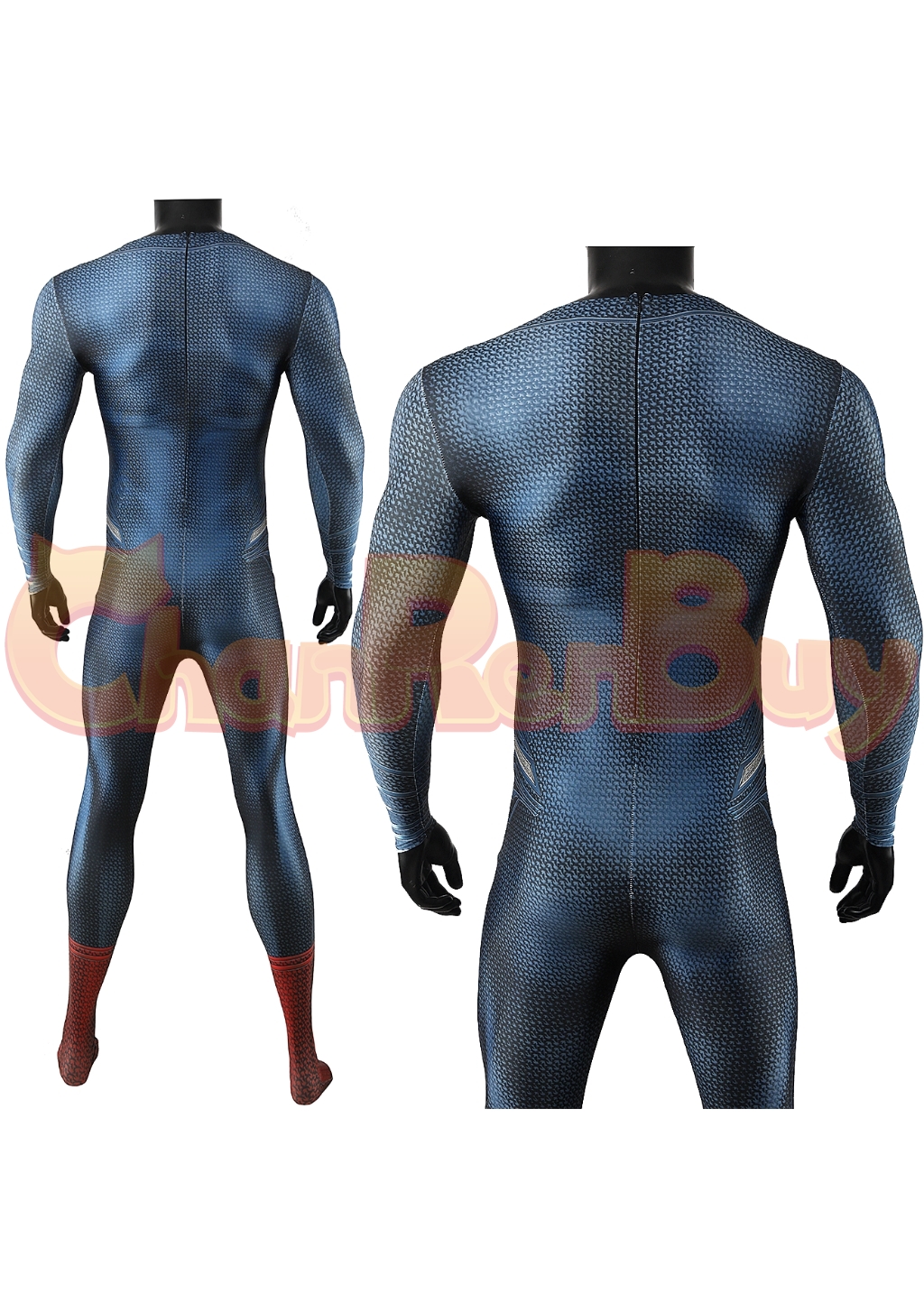 Superhero Man Costume Bodysuit Clark Kent Cosplay for Adult Kids Red Ver