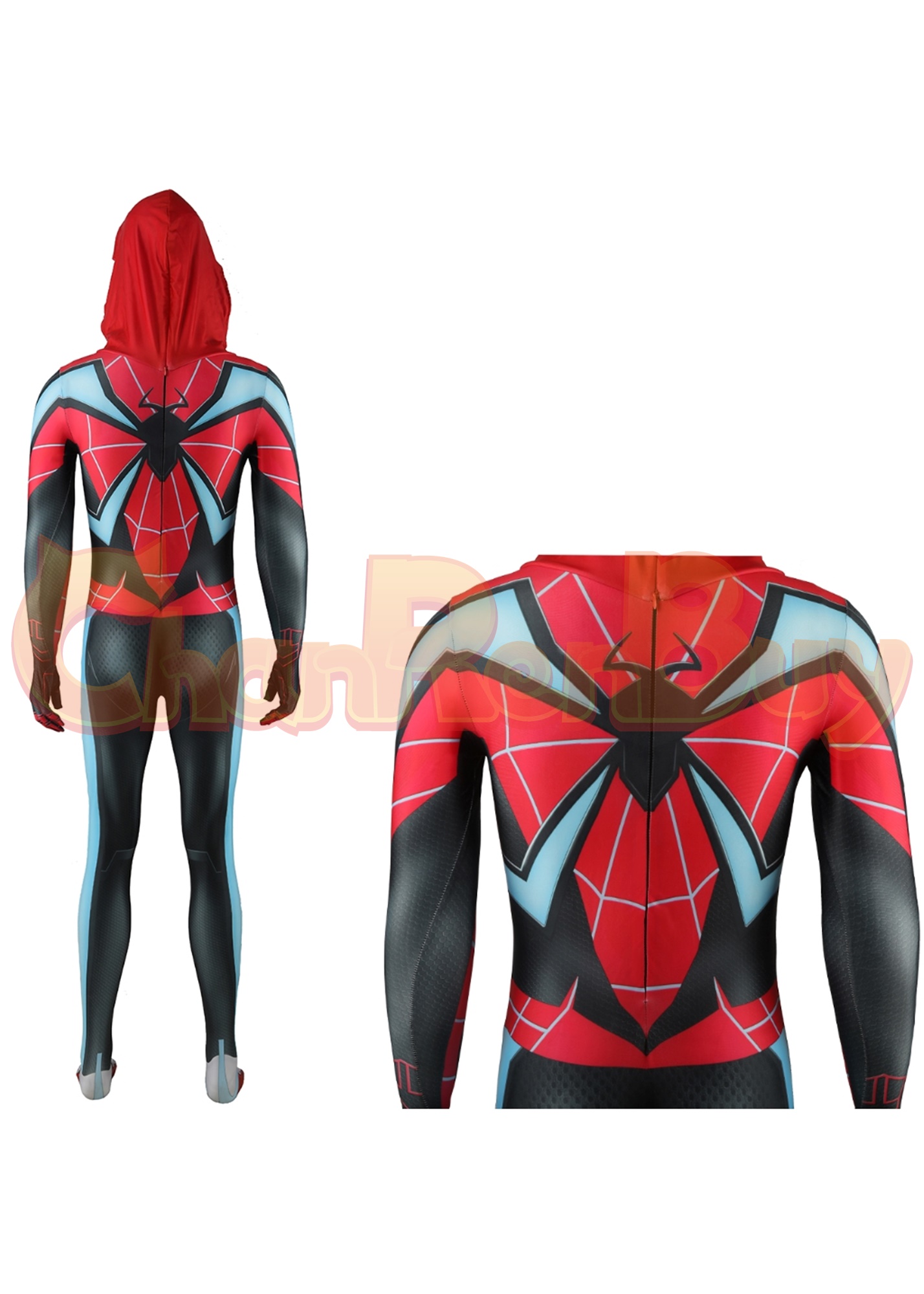 Miles Morales Costume Bodysuit Marvel's Spider-Man 2 Cosplay for Adult Kids Red Ver