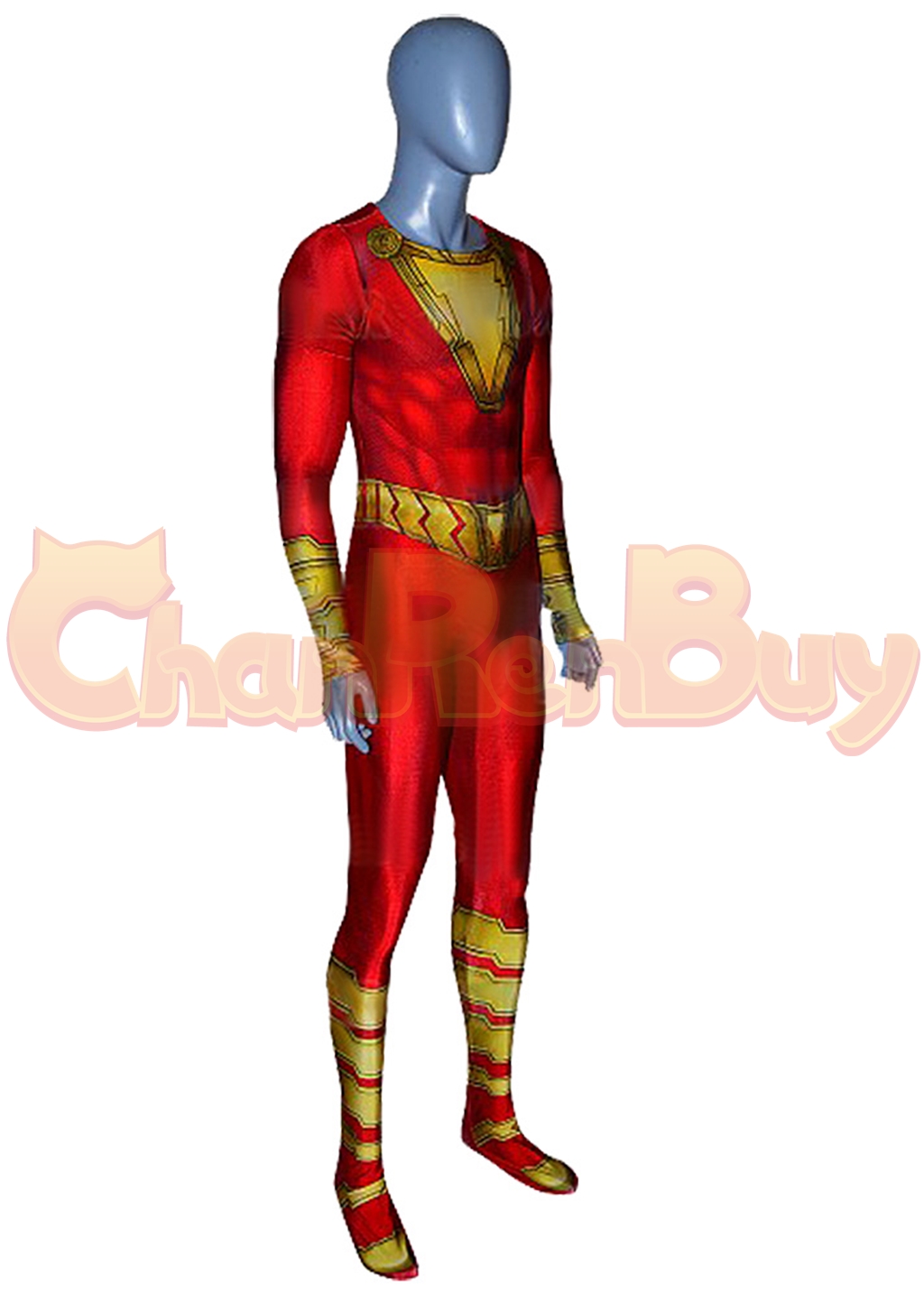 Billy Batson Costume Bodysuit Shazam! Cosplay for Adult Kids