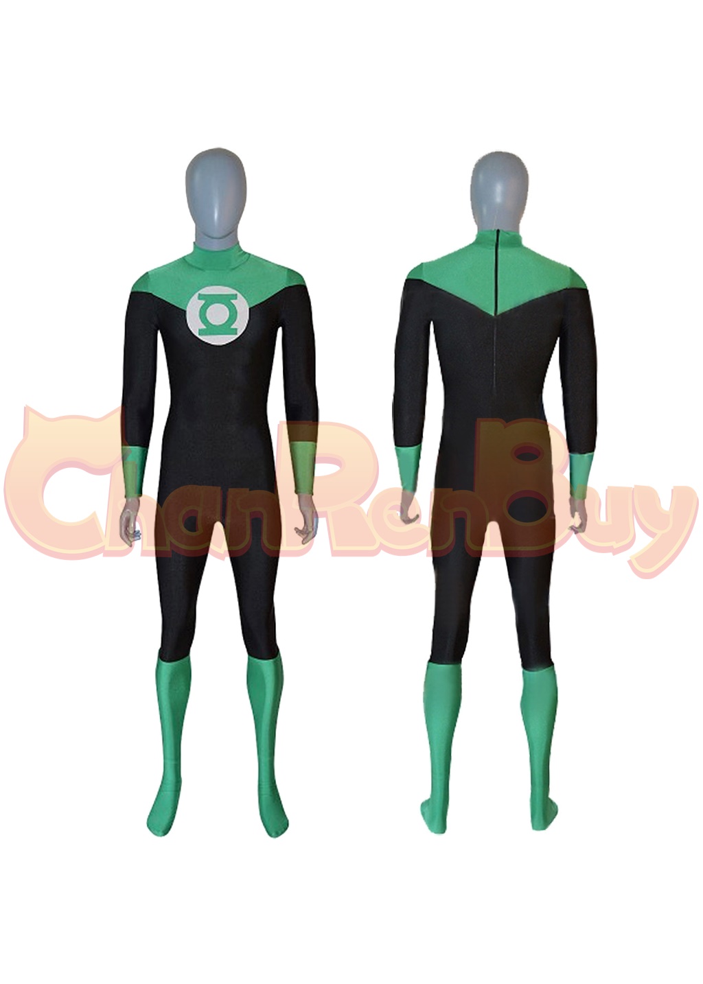 John Stewart Costume Bodysuit Green Lantern Cosplay for Adult Kids Ver.2