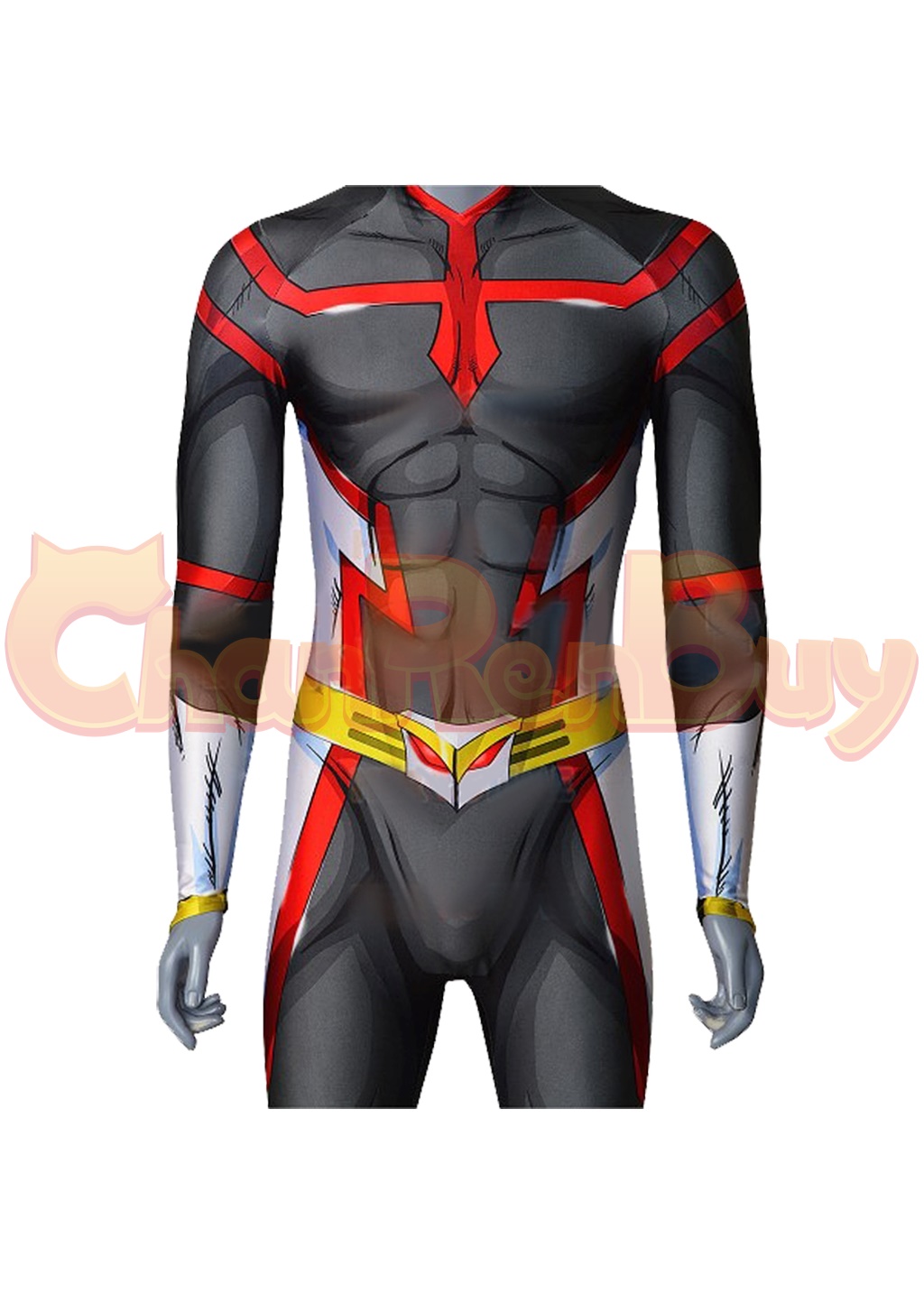 All Might Costume Bodysuit My Hero Academia Cosplay for Adult Kids Gray Ver