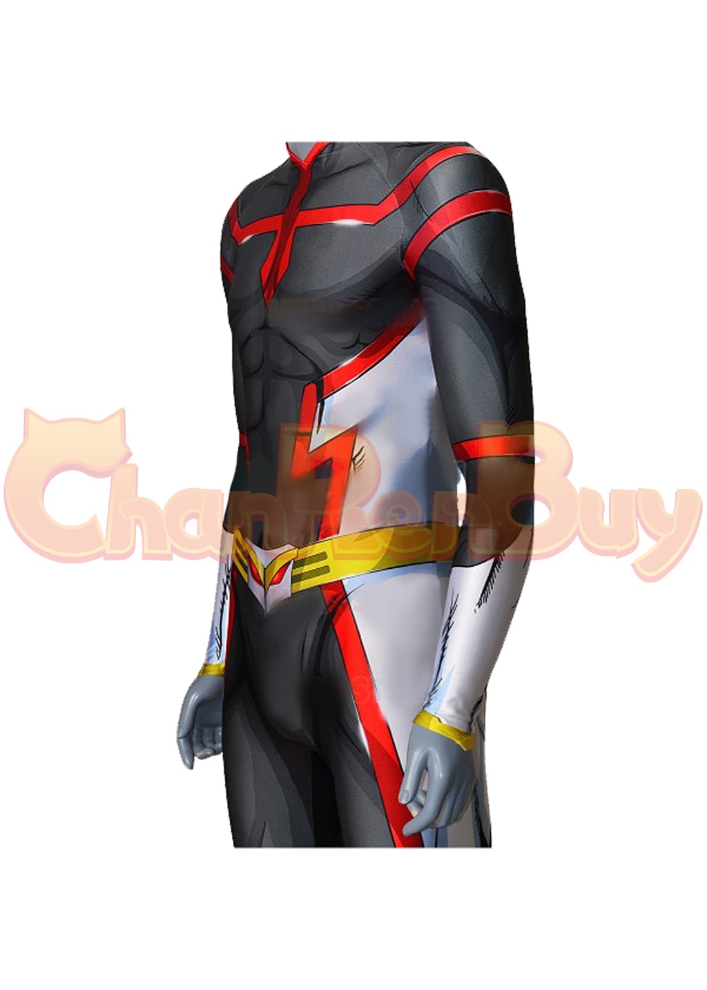 All Might Costume Bodysuit My Hero Academia Cosplay for Adult Kids Gray Ver