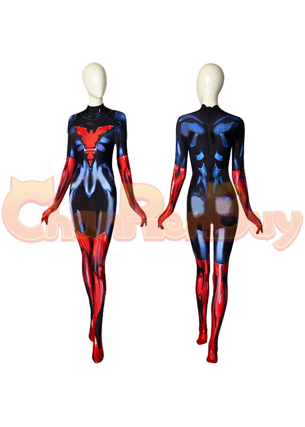 Jean Grey-Summers Costume X-Men Dark Phoenix Bodysuit Cosplay for Adult Kids