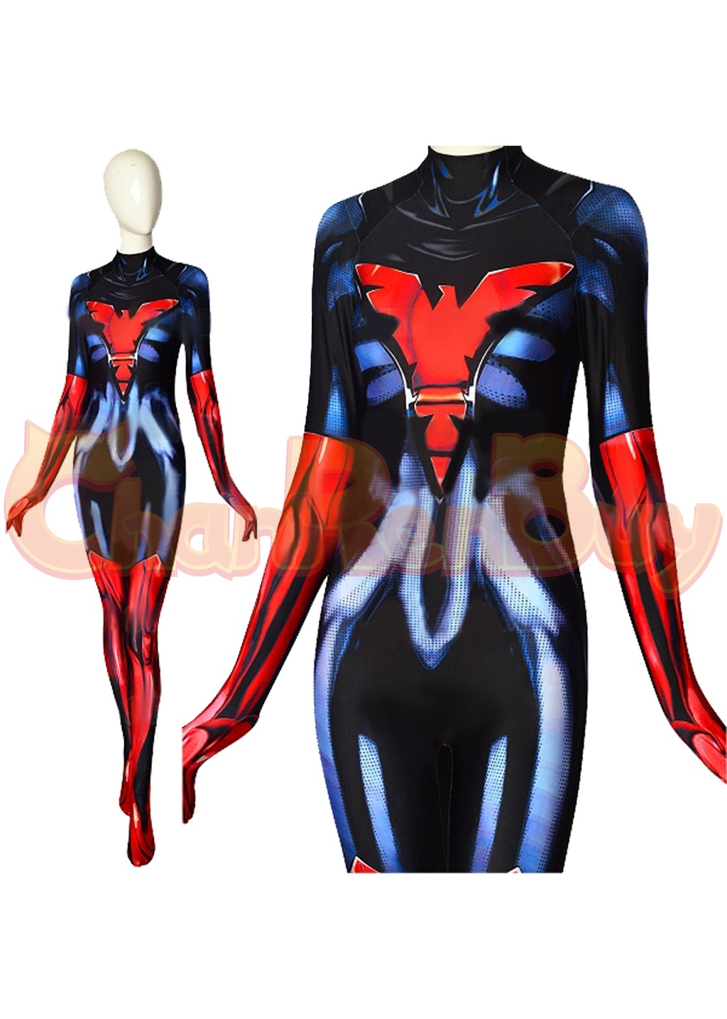 Jean Grey-Summers Costume X-Men Dark Phoenix Bodysuit Cosplay for Adult Kids