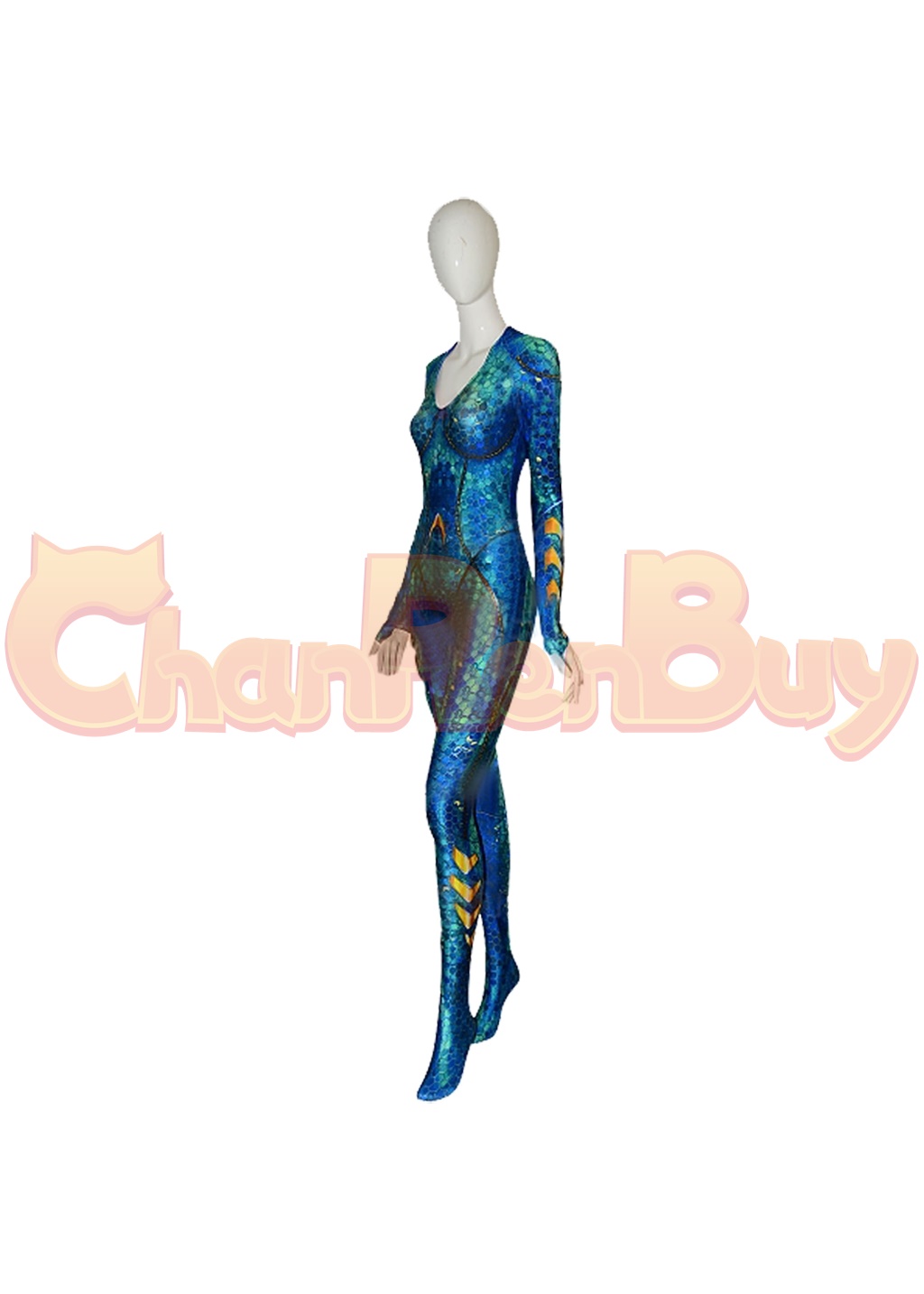 Mera Costume Aquaman Bodysuit Cosplay for Adult Kids