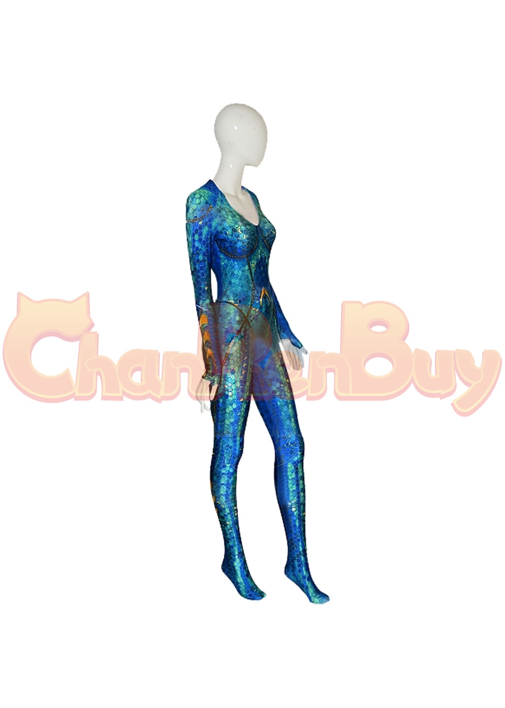 Mera Costume Aquaman Bodysuit Cosplay for Adult Kids