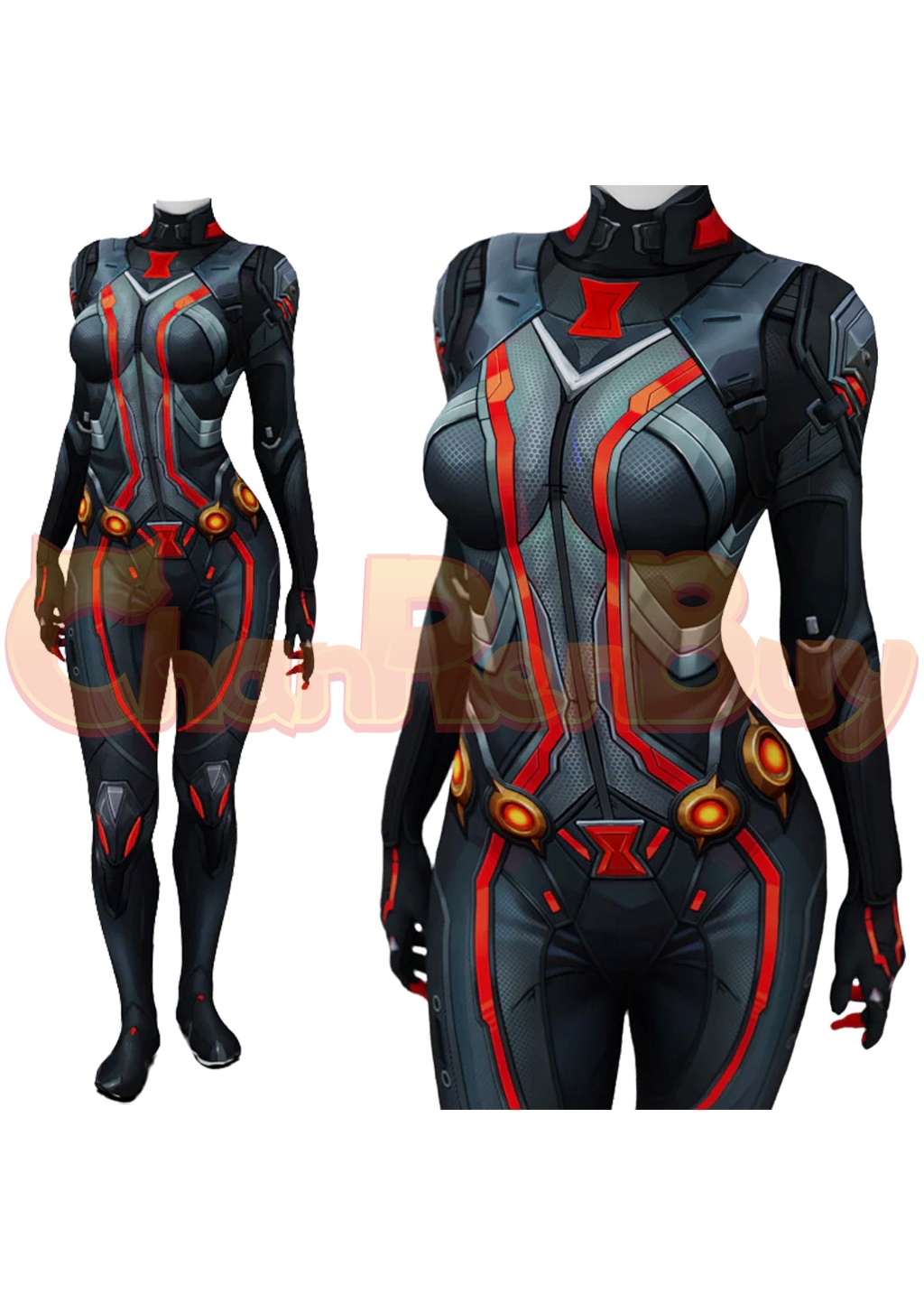 Black Widow Costume Marvel Rivals Bodysuit Cosplay for Adult Kids