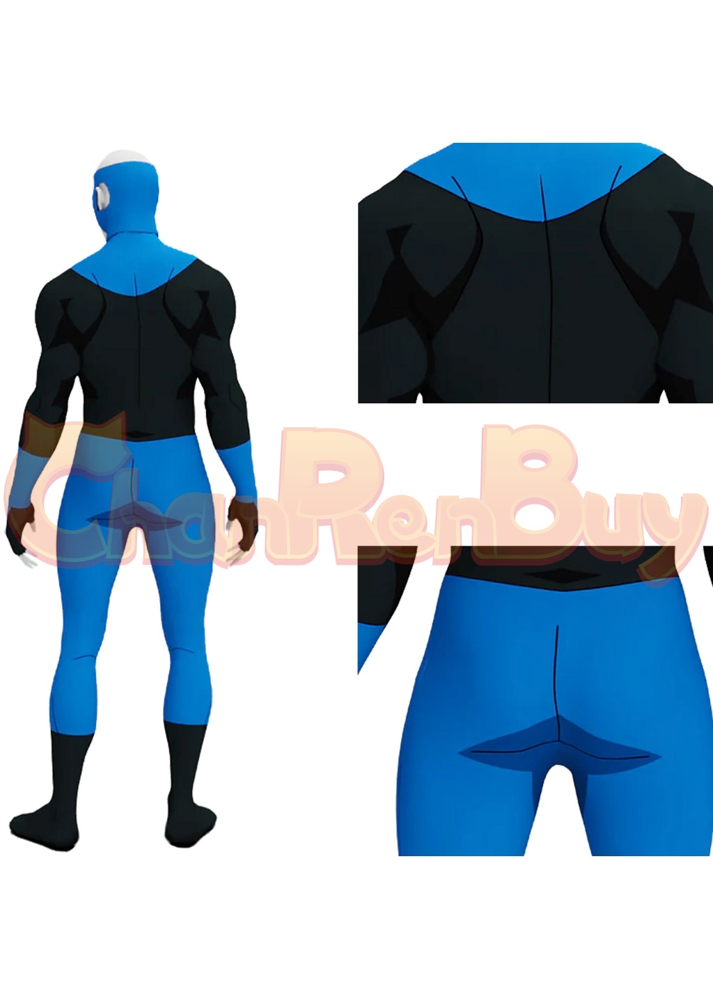 Omni-Man Costume Bodysuit Invincible Nolan Grayson Cosplay for Adult Kids Blue Ver