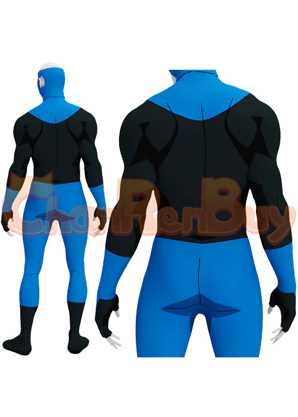 Omni-Man Costume Bodysuit Invincible Nolan Grayson Cosplay for Adult Kids Blue Ver