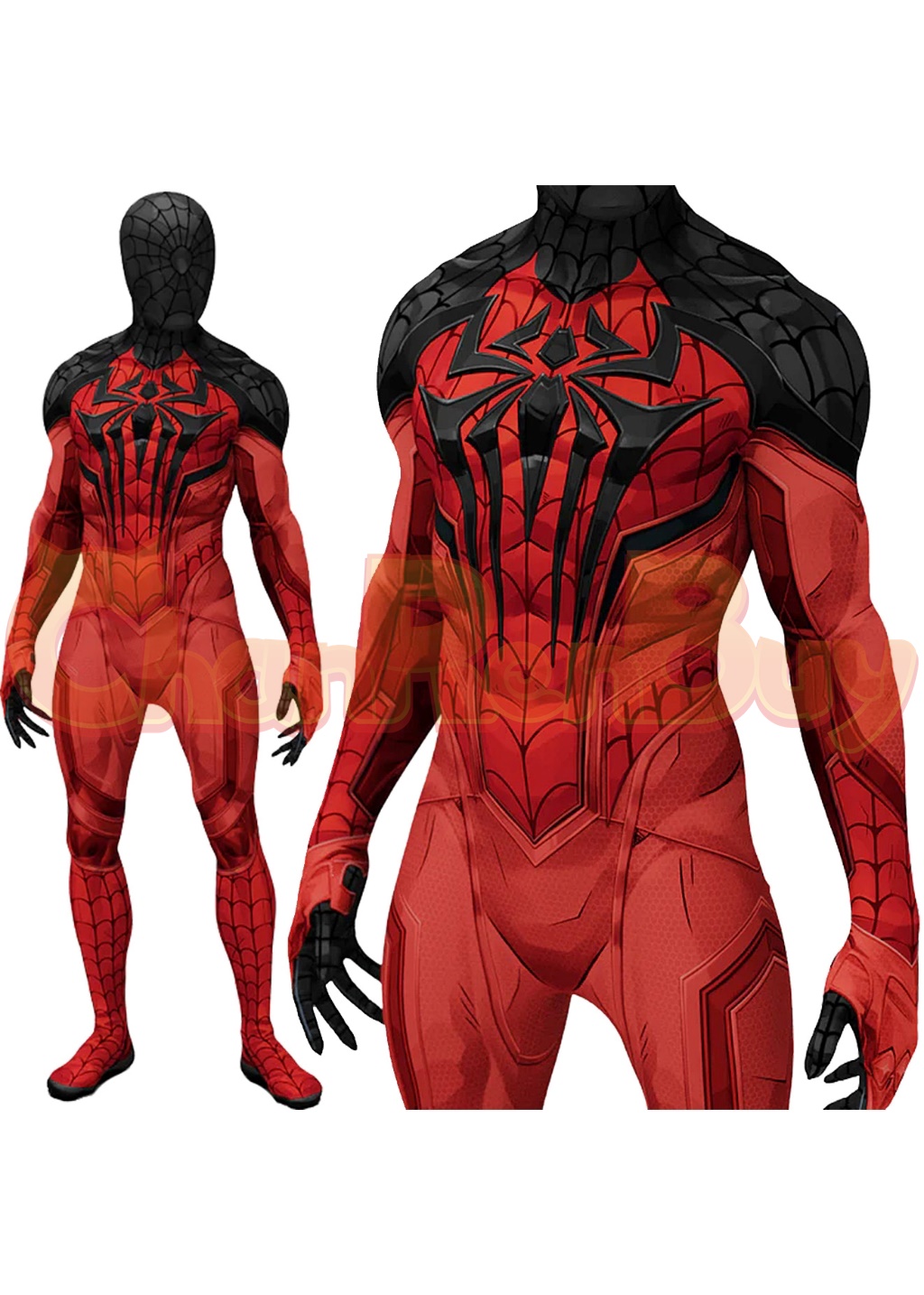 Scarlet Spider Costume Bodysuit Marvel Rivals Cosplay for Adult Kids