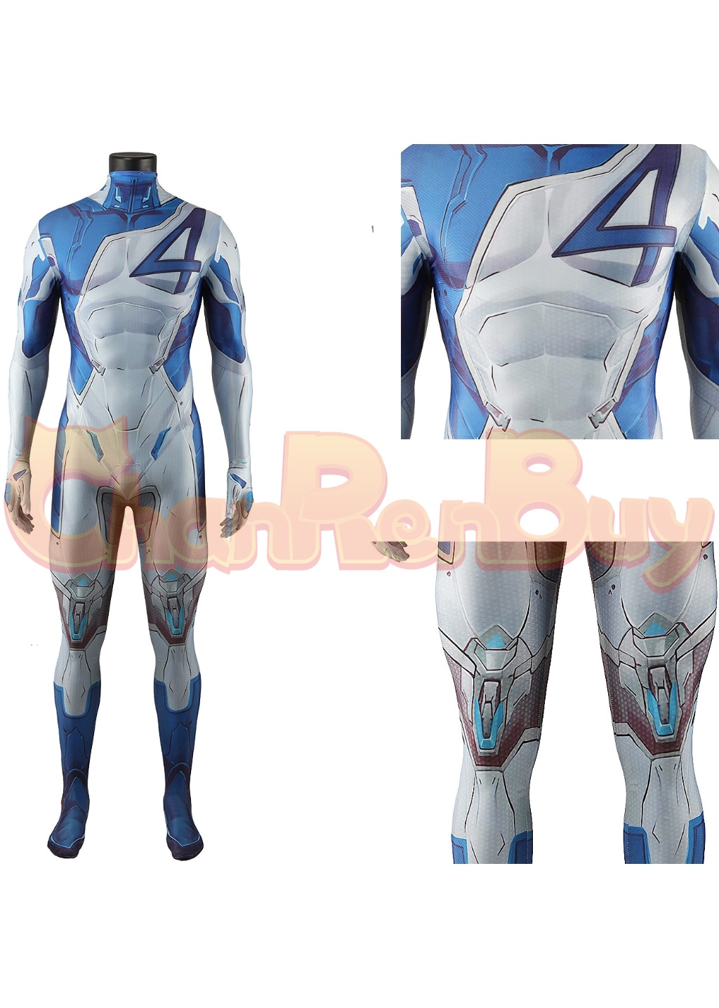 Mister Fantastic Costume Bodysuit Marvel Rivals Cosplay for Adult Kids