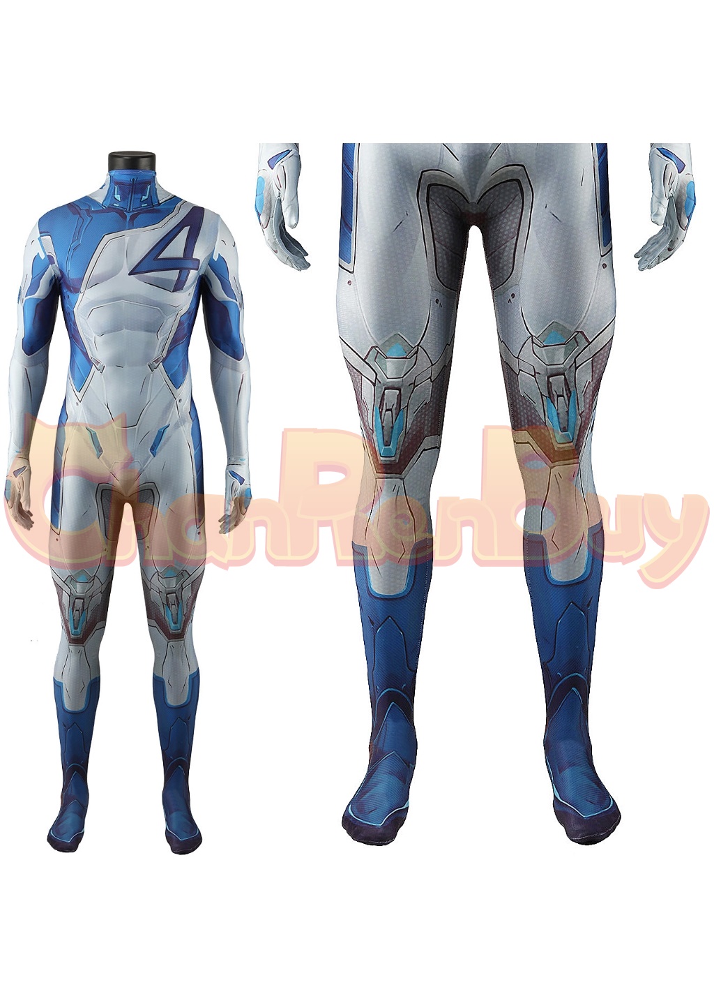 Mister Fantastic Costume Bodysuit Marvel Rivals Cosplay for Adult Kids