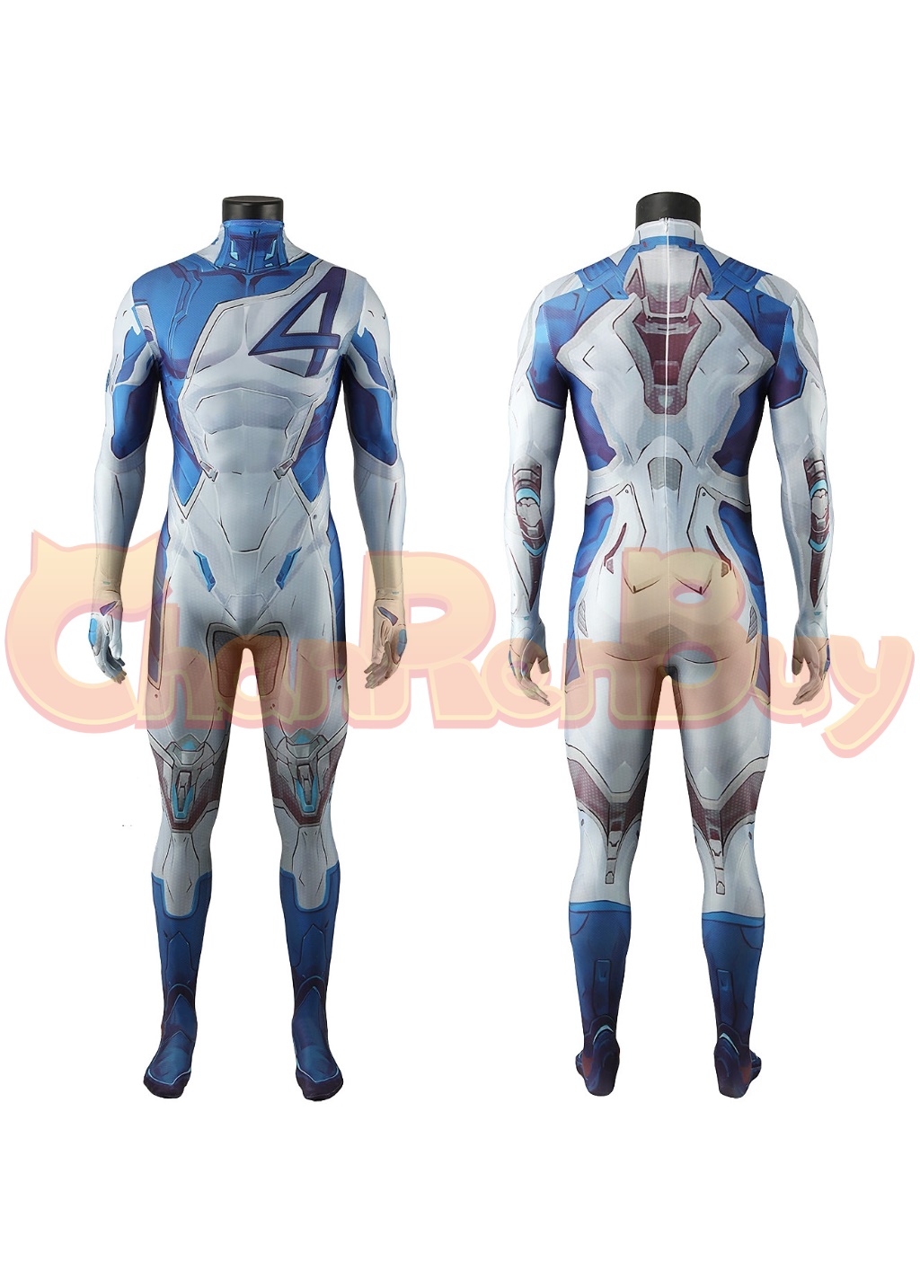 Mister Fantastic Costume Bodysuit Marvel Rivals Cosplay for Adult Kids