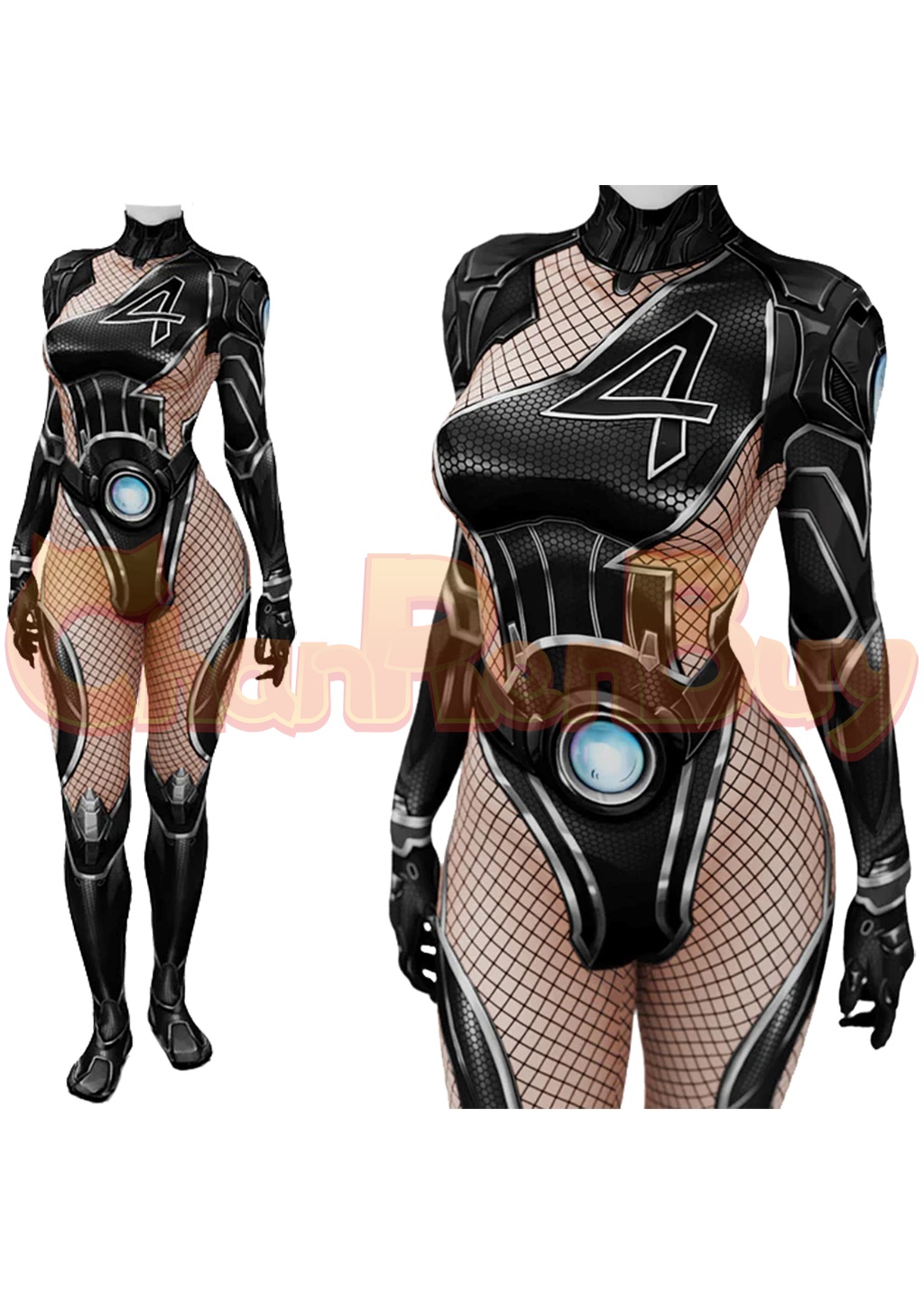 Invisible Woman Susan Storm Costume Marvel Rivals Bodysuit Cosplay for Adult Kids