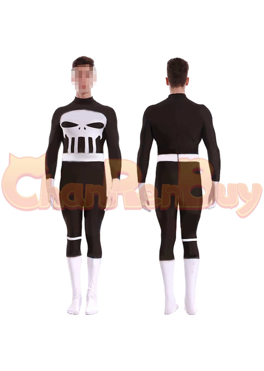 Punisher Costume Bodysuit The Punisher Cosplay for Adult Kids