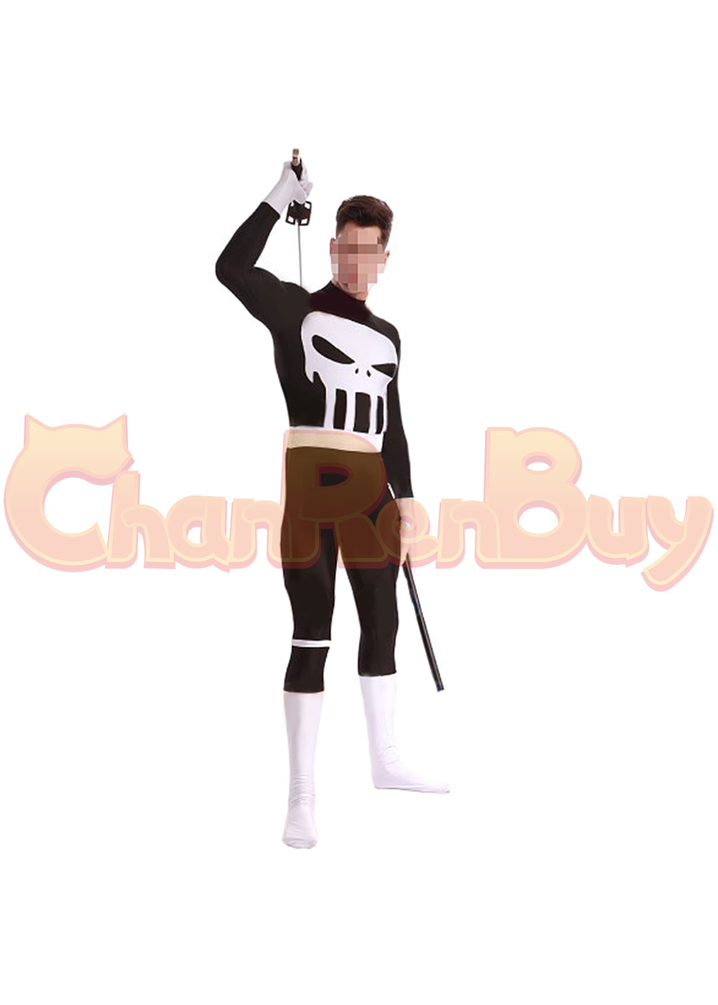 Punisher Costume Bodysuit The Punisher Cosplay for Adult Kids