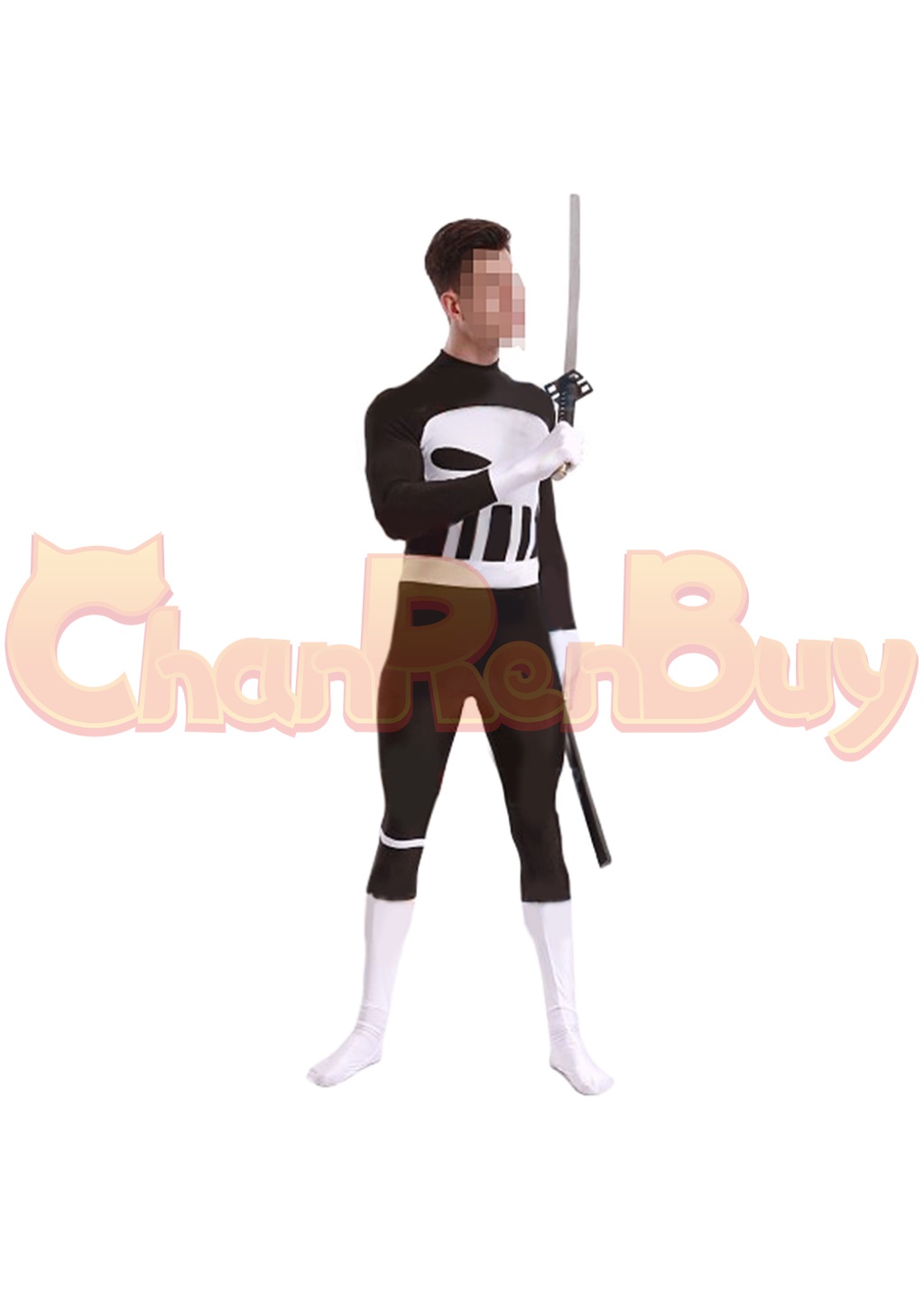 Punisher Costume Bodysuit The Punisher Cosplay for Adult Kids