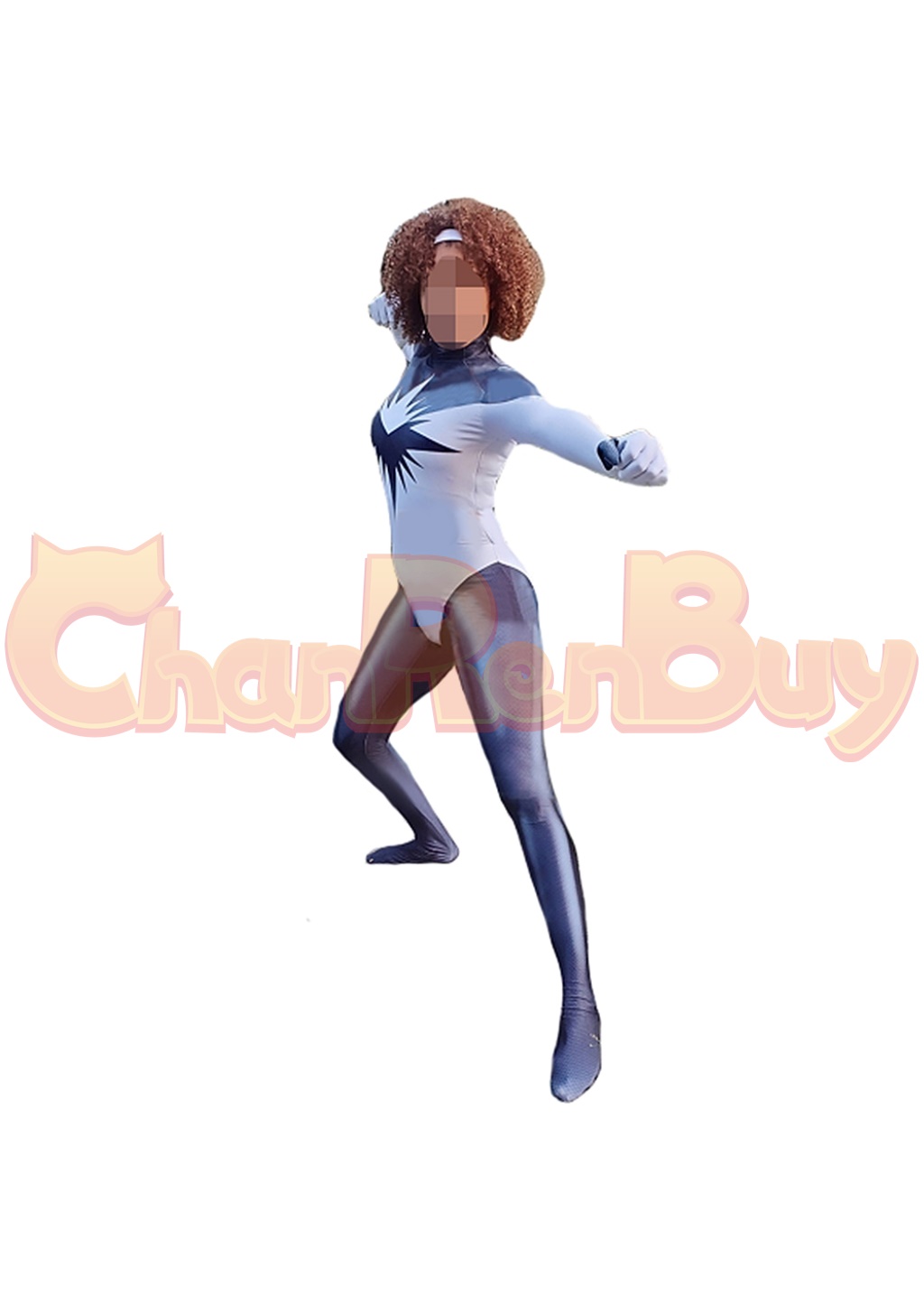 Monica Rambeau Costume Captain Marvel Bodysuit Cosplay for Adult Kids