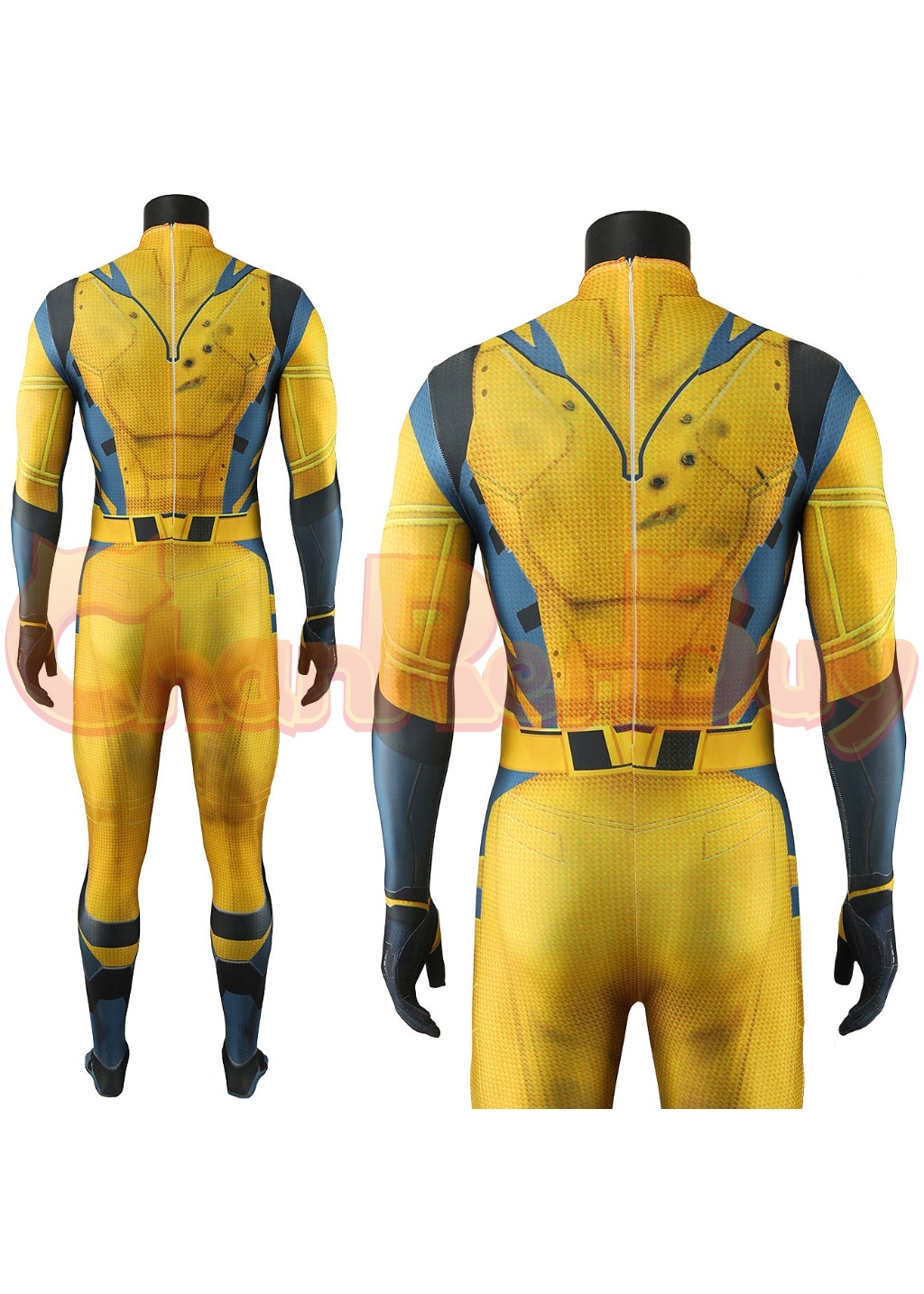 Wolverine Costume Bodysuit Deadpool & Wolverine Cosplay for Adult Kids Damaged Ver