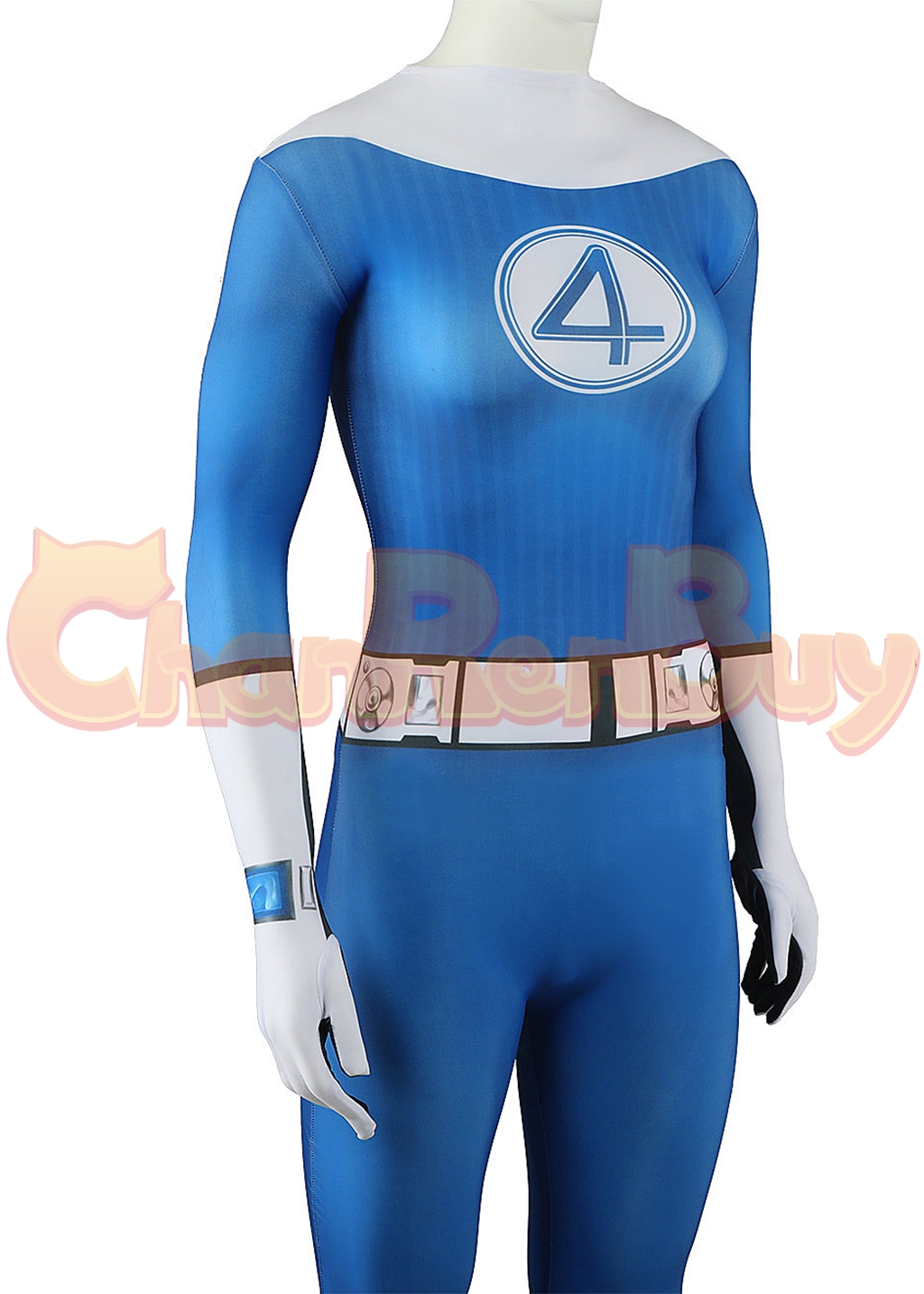 Invisible Woman Costume The Fantastic Four First Steps Bodysuit Cosplay for Adult Kids