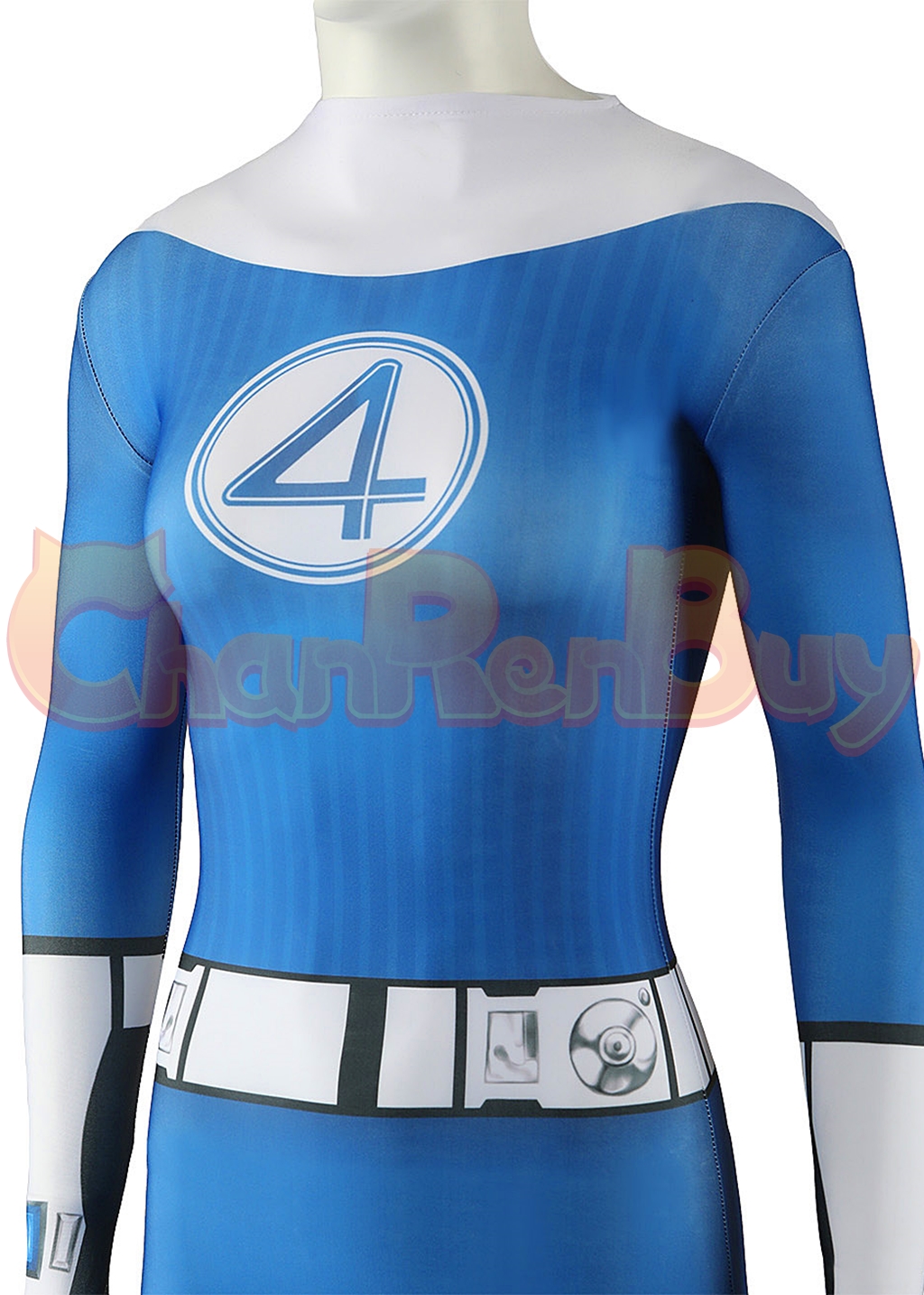 Invisible Woman Costume The Fantastic Four First Steps Bodysuit Cosplay for Adult Kids