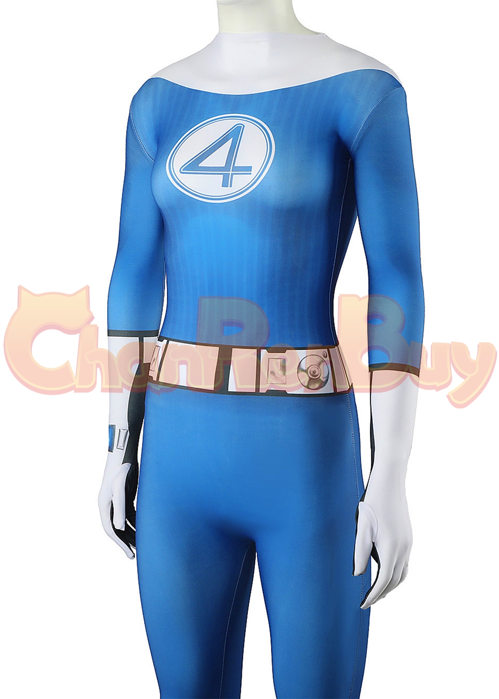 Invisible Woman Costume The Fantastic Four First Steps Bodysuit Cosplay for Adult Kids