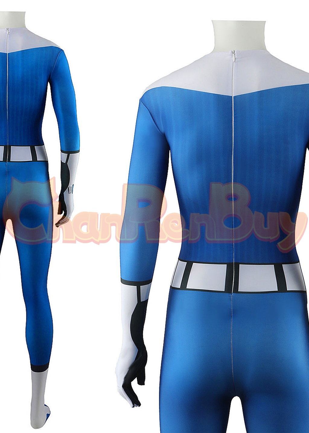 Invisible Woman Costume The Fantastic Four First Steps Bodysuit Cosplay for Adult Kids