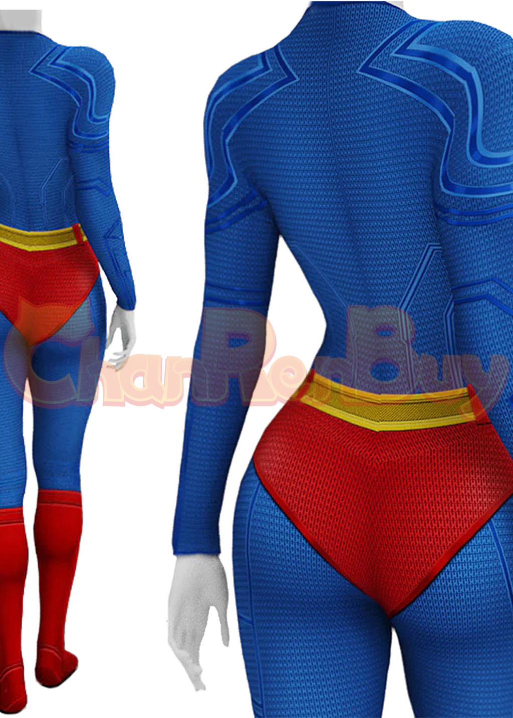 Superhero Man Costume Bodysuit Cosplay Female Ver for Adult Kids