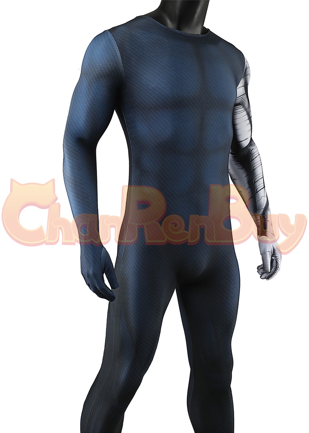 Captain America Winter Soldier Costume Bucky Barnes Bodysuit Cosplay for Adult Kids