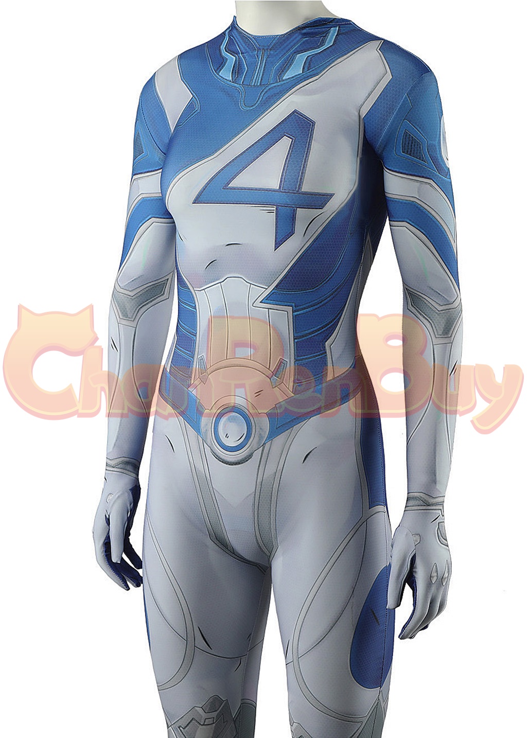 Invisible Woman Costume Marvel Rivals Bodysuit Cosplay for Adult Kids