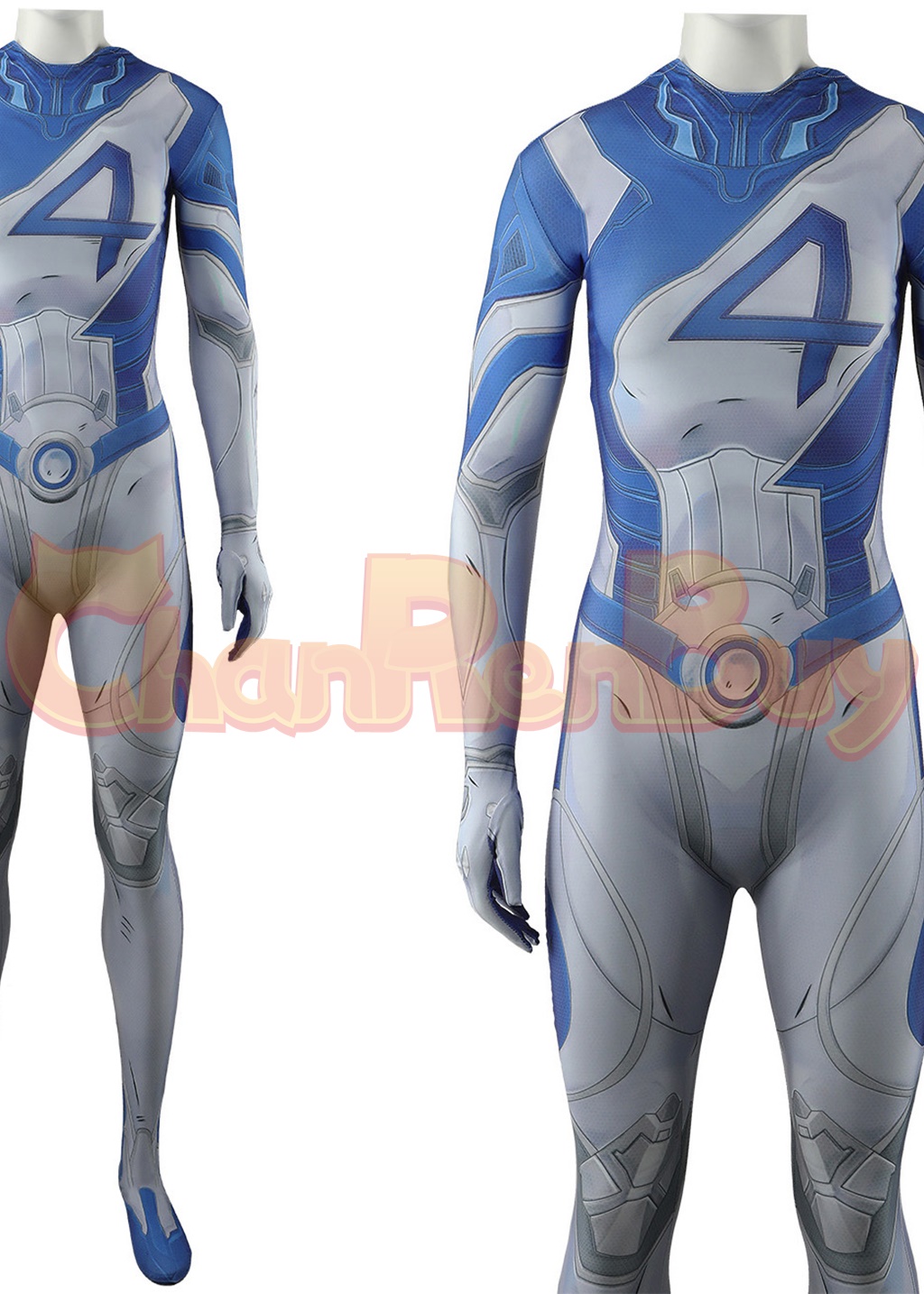 Invisible Woman Costume Marvel Rivals Bodysuit Cosplay for Adult Kids