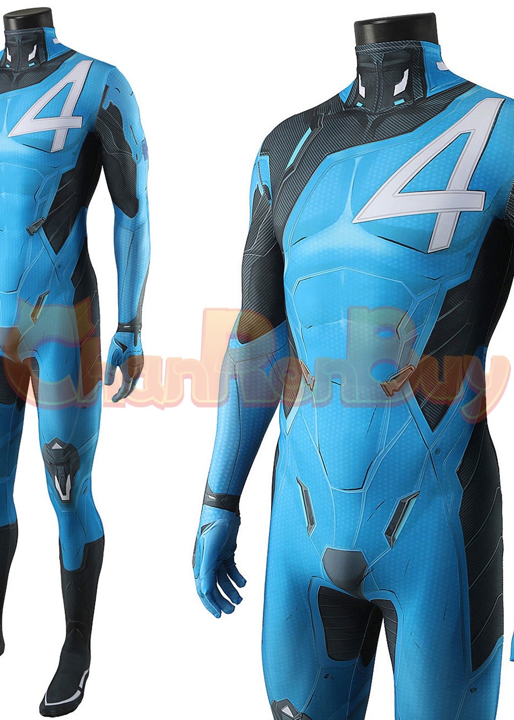 Mr. Fantastic Costume Marvel Rivals Bodysuit Cosplay Blue Ver for Adult Kids